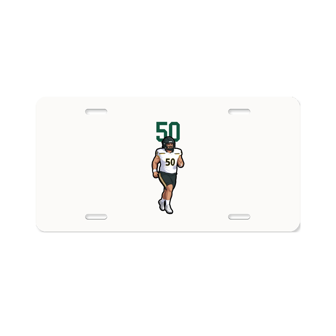 License Plate — Number Top in Classic