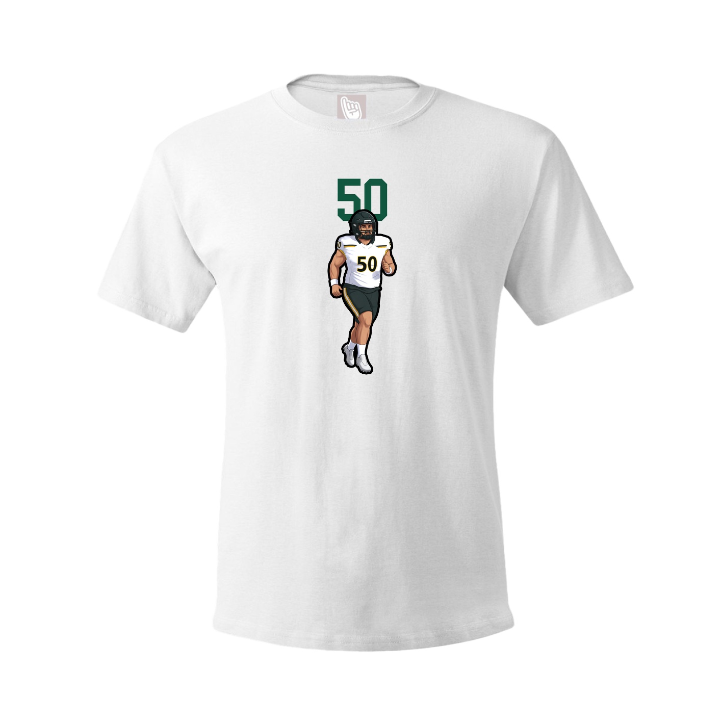 Youth Tee — Number Top in White