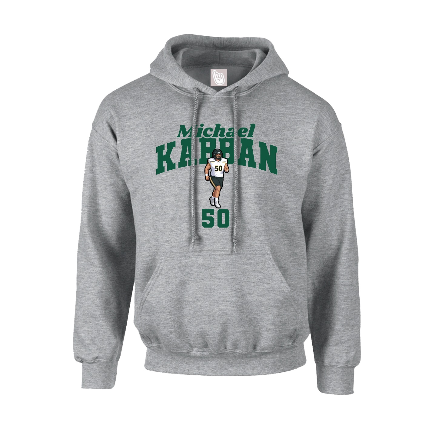 Youth Hoodie — Signature Arch in Grey