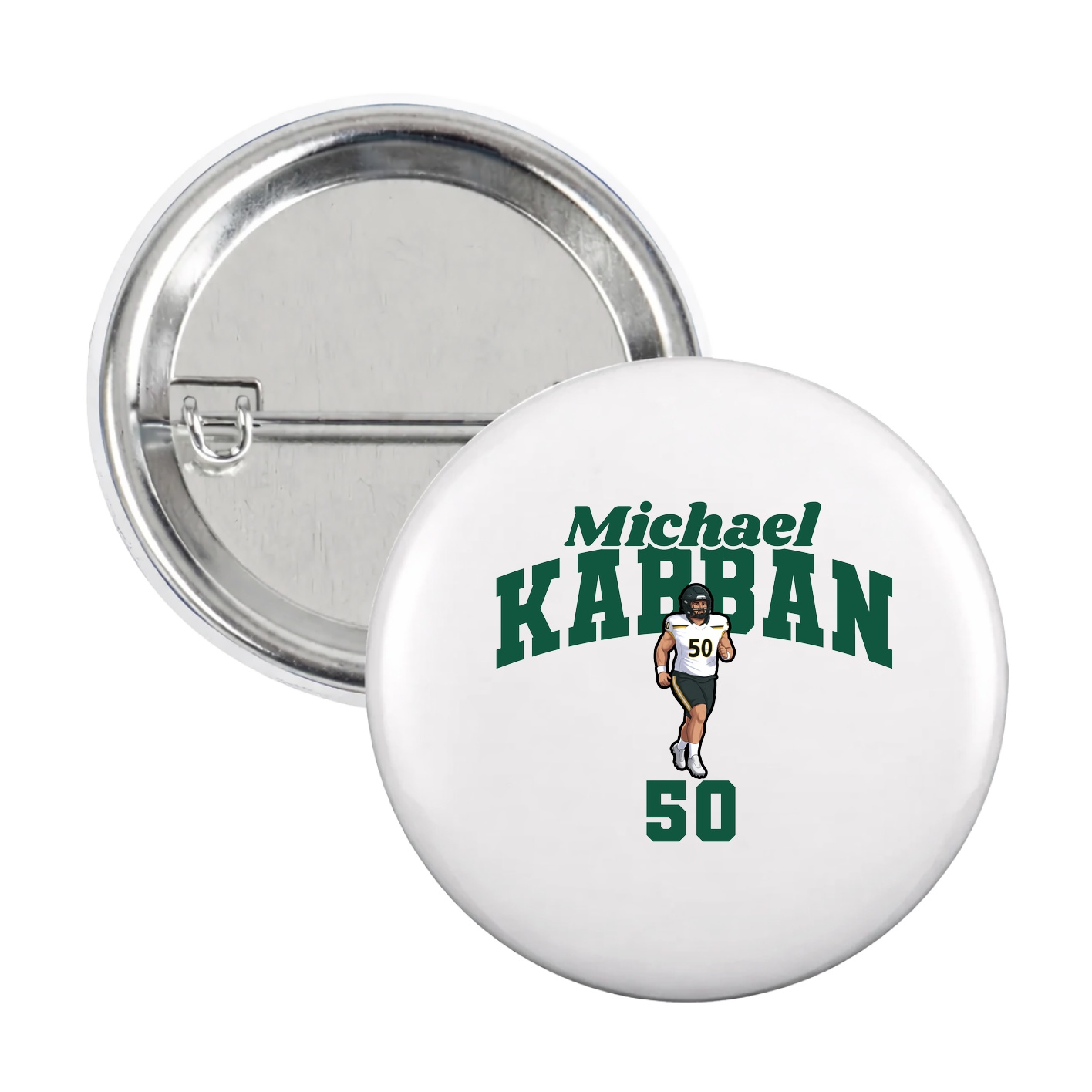 Game Day Button — Signature Arch in White