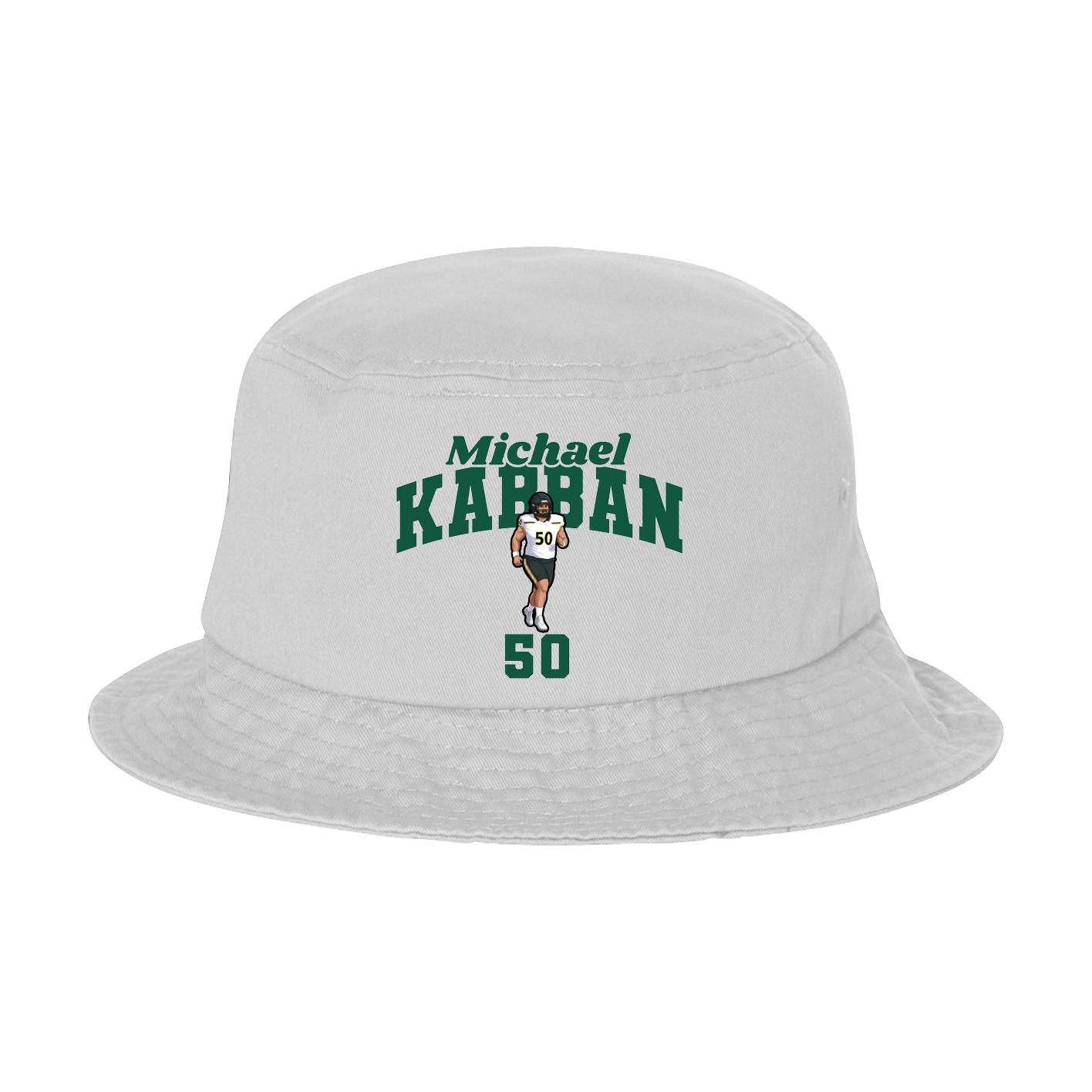 Bucket Cap — Signature Arch in White