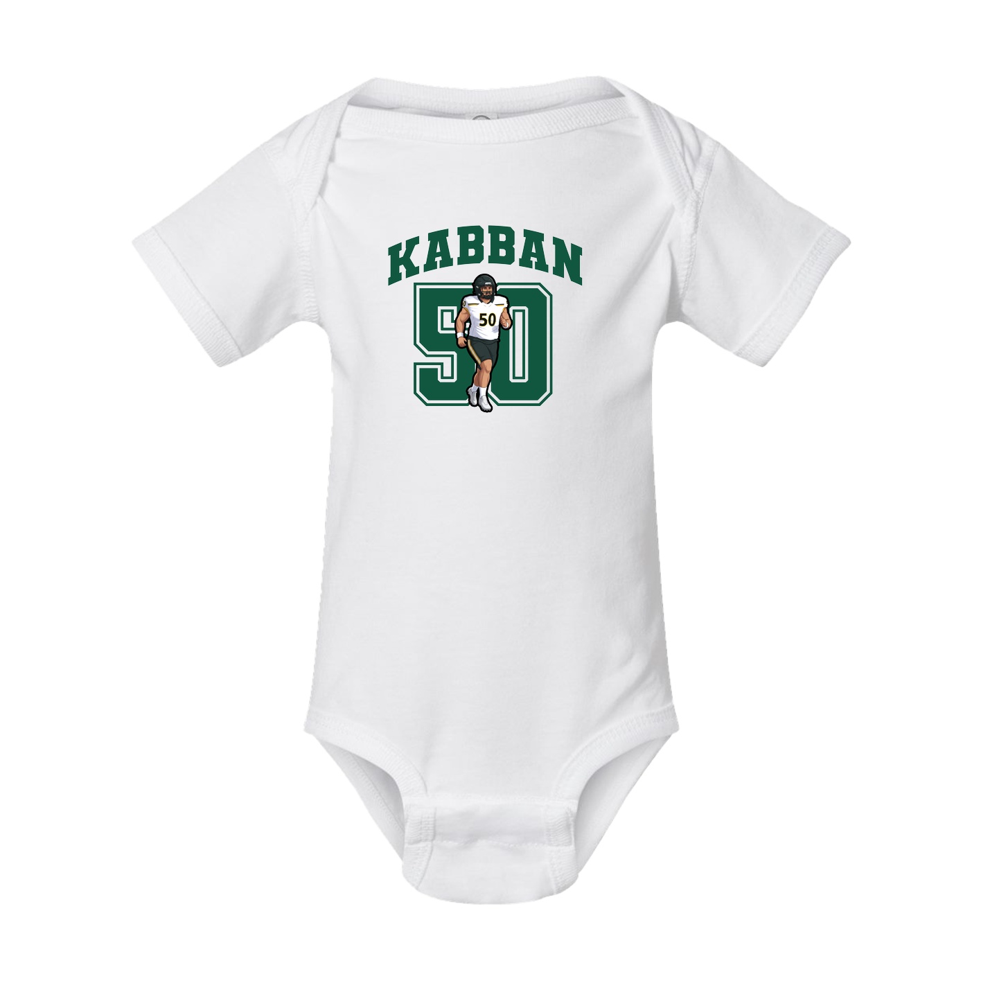 Baby Onesie — Number in White