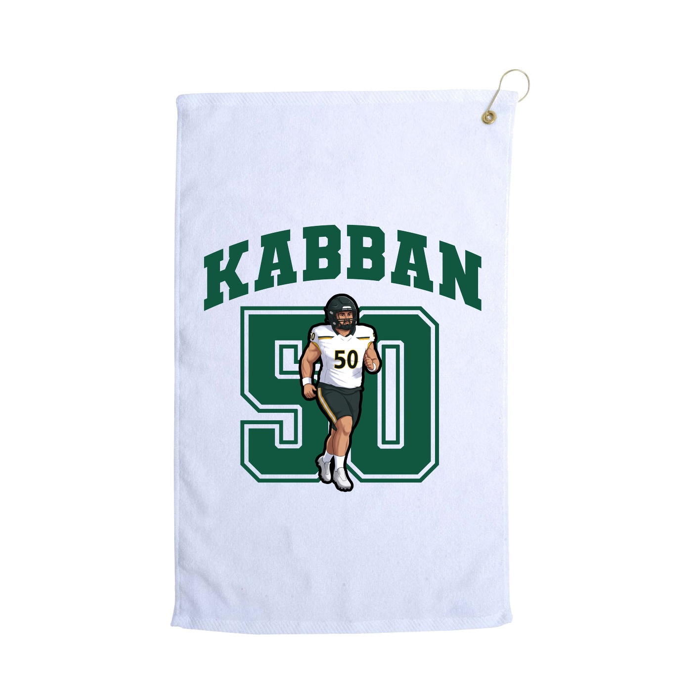Golf Towel — Number in White