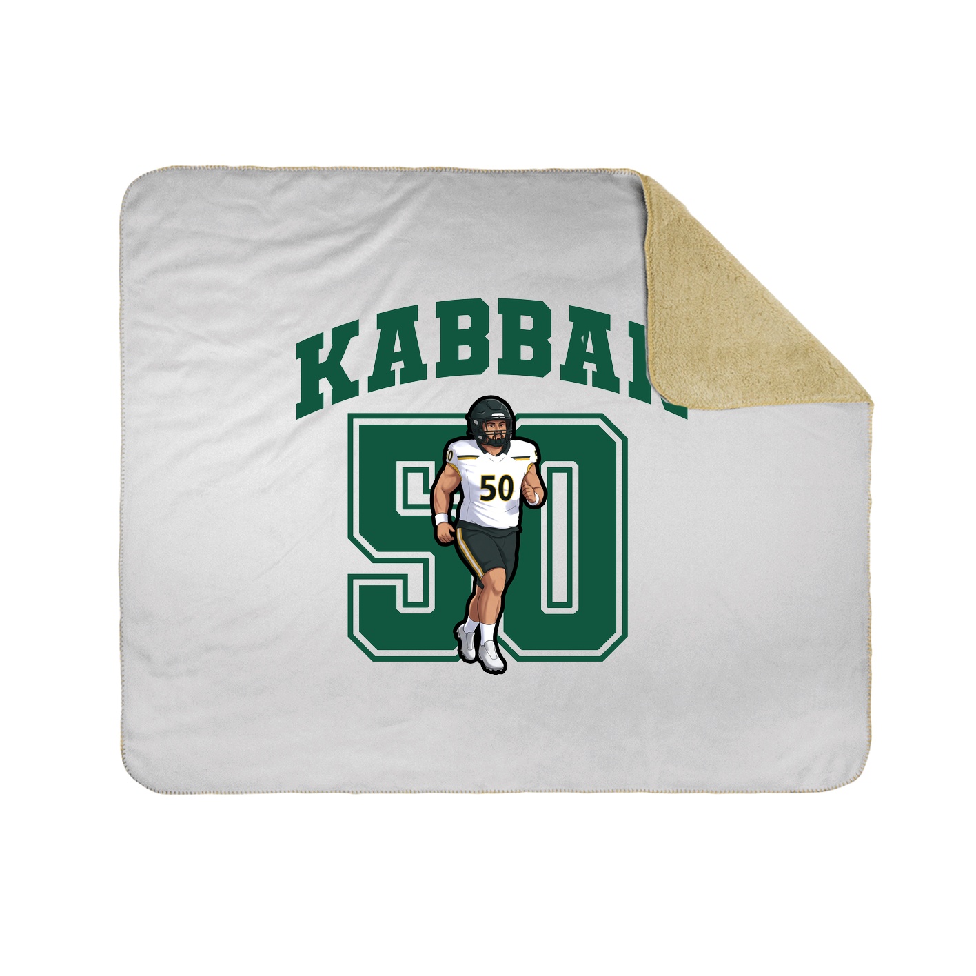 Throw Blanket — Number in White