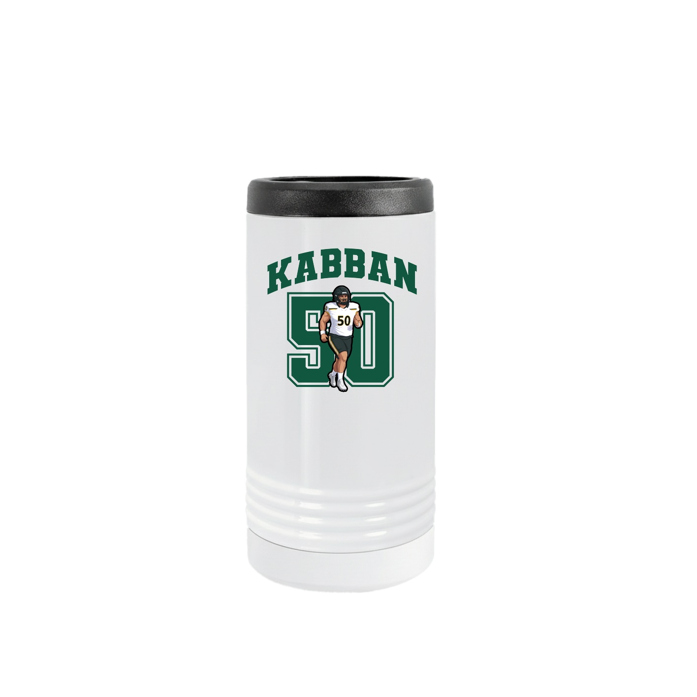 Slim Beverage Holder — Number in White