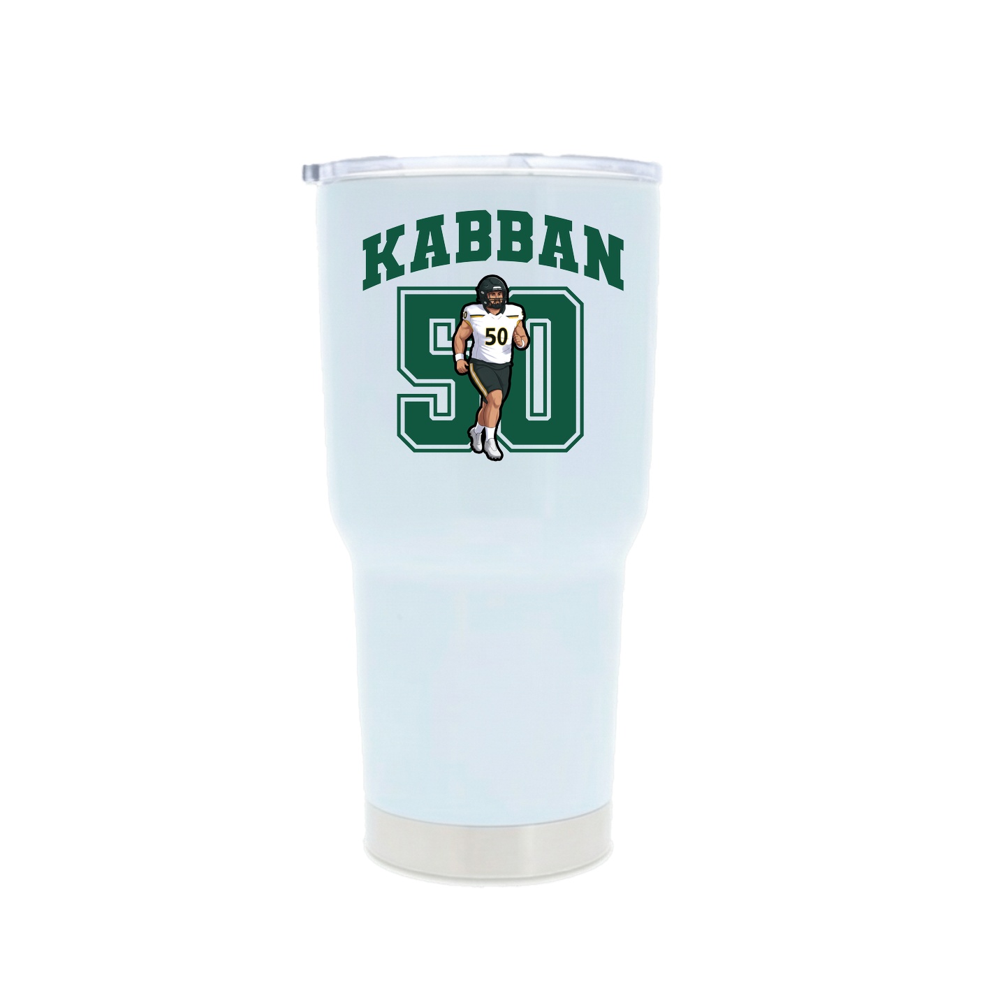 30oz Stainless Steel Tumbler — Number in White