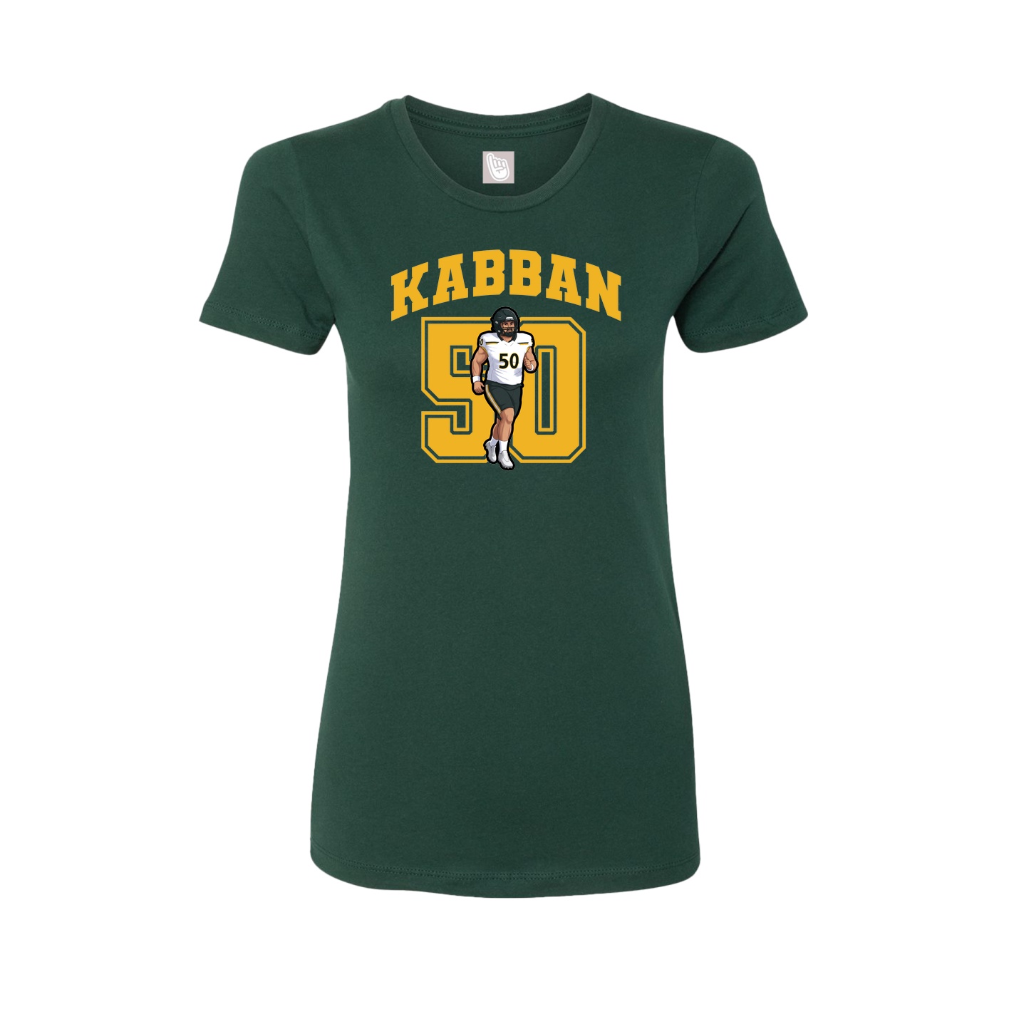 Fitted Women's Tee — Number in Green