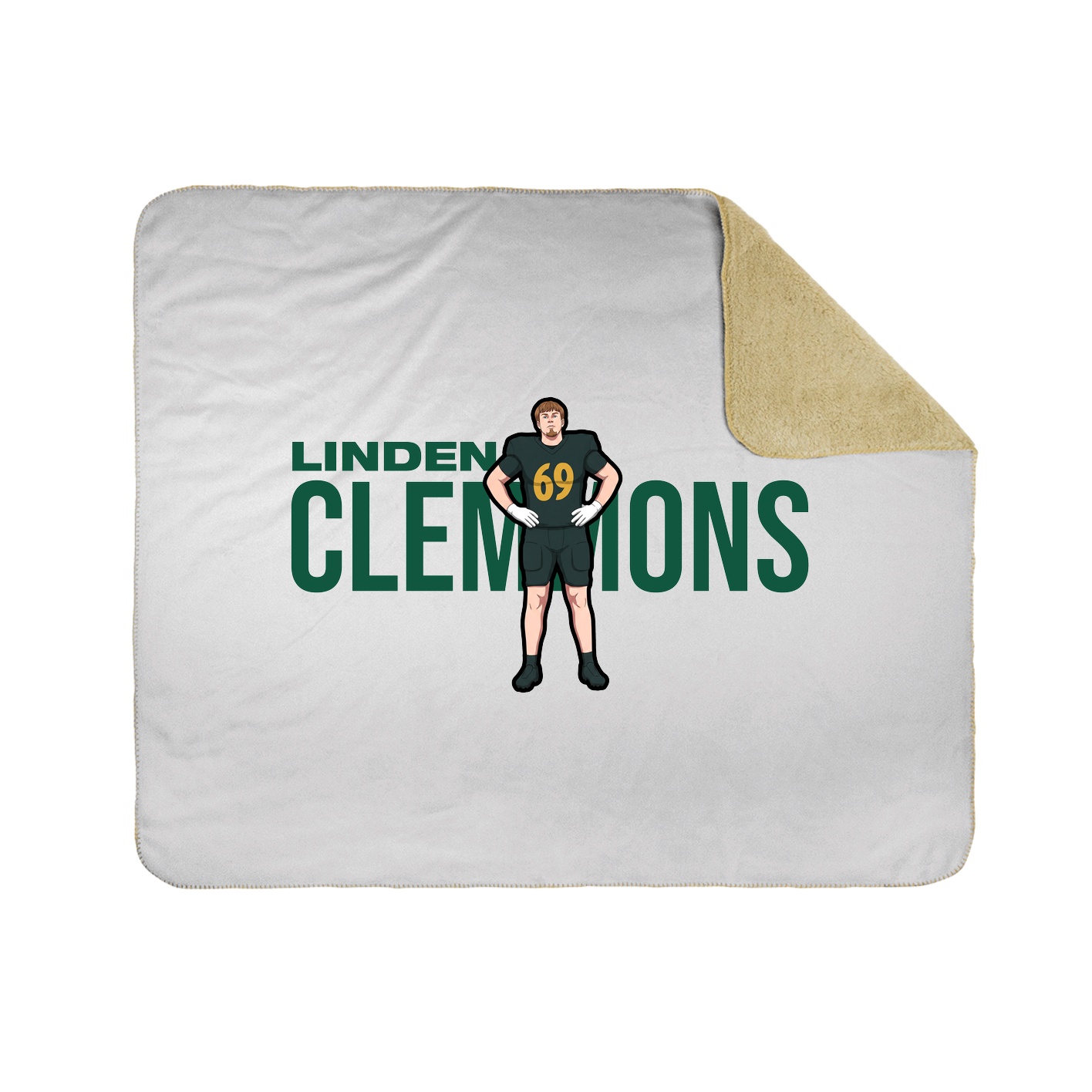 Throw Blanket — Player Name in White