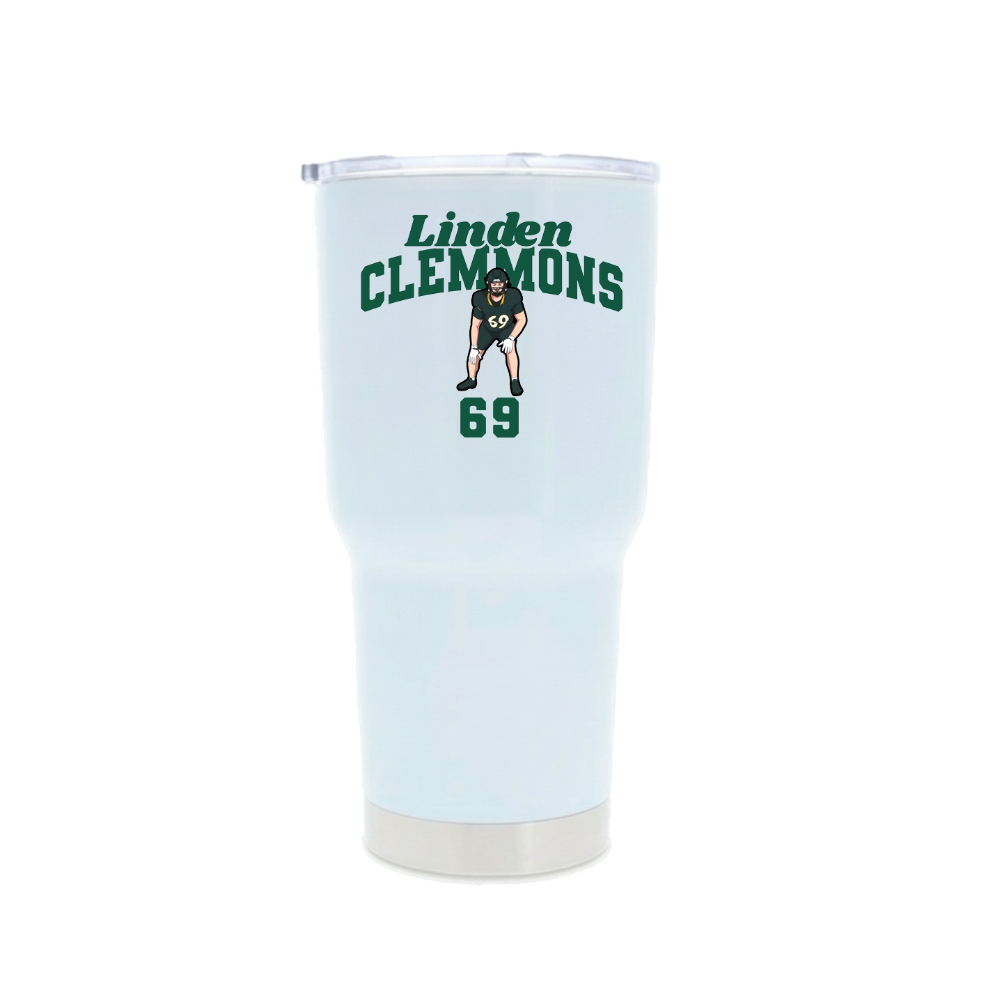 30oz Stainless Steel Tumbler — Signature Arch in White
