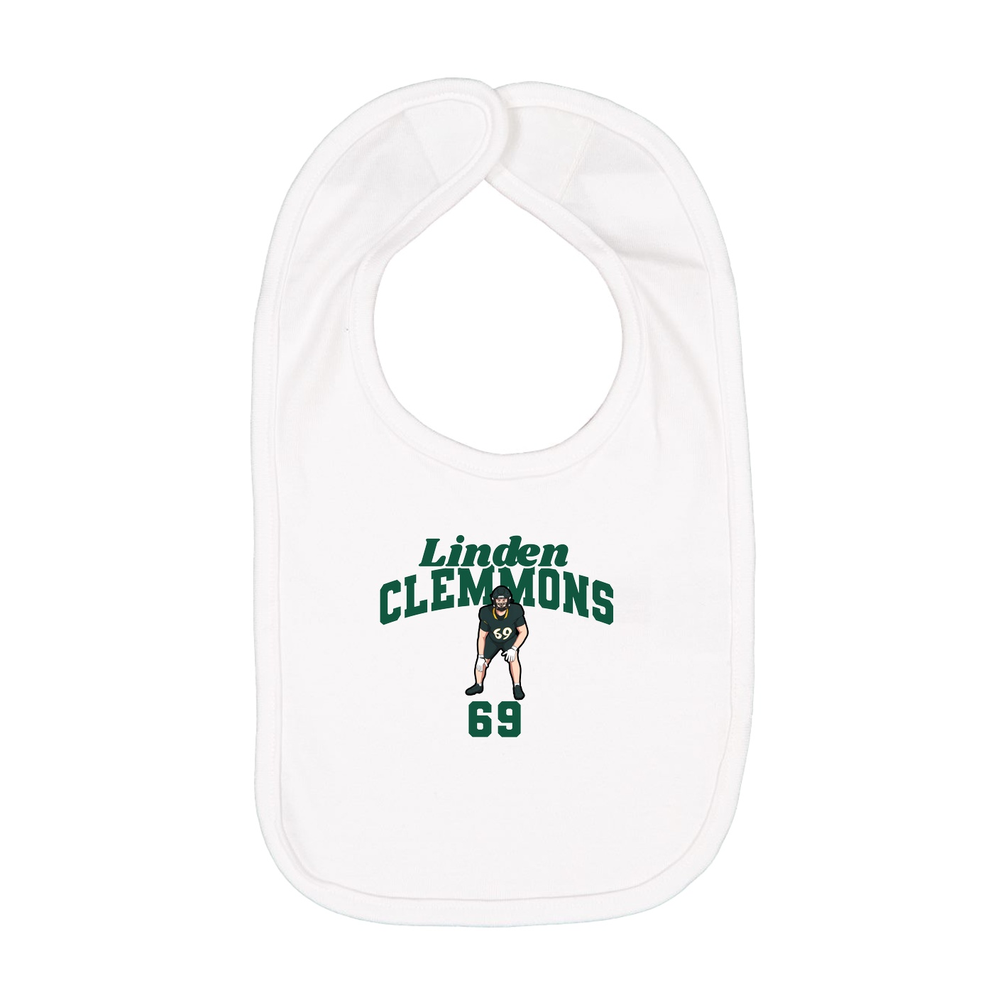 Infant Bib — Signature Arch in White