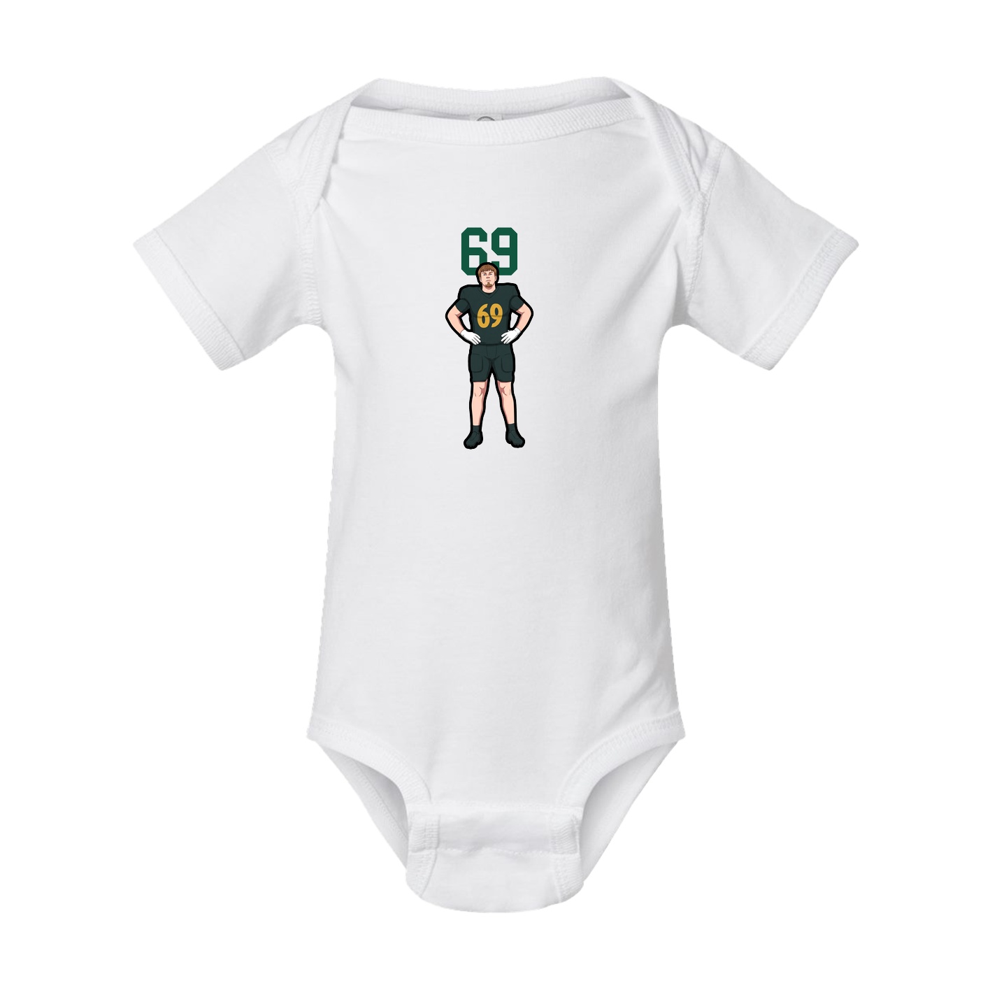 Baby Onesie — Number Top in White