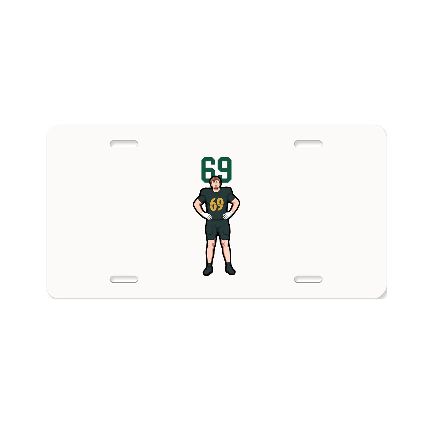License Plate — Number Top in Classic