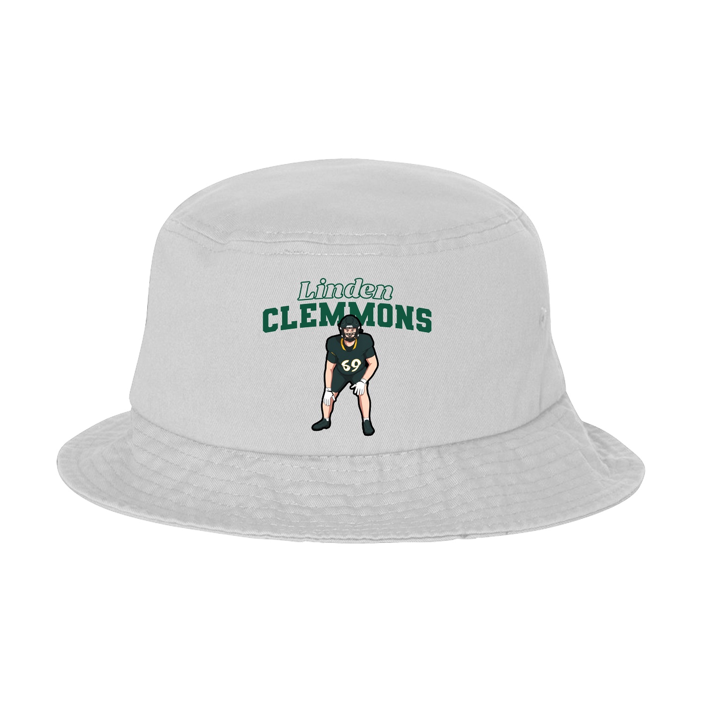 Bucket Cap — Name Arch in White