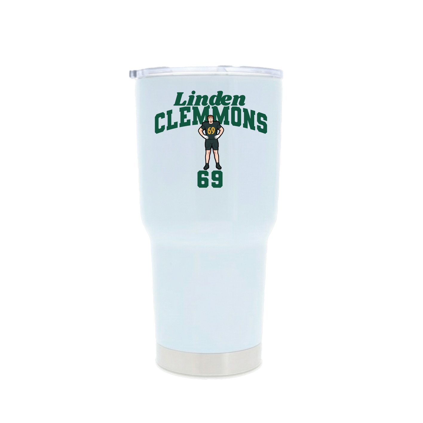 30oz Stainless Steel Tumbler — Signature Arch in White