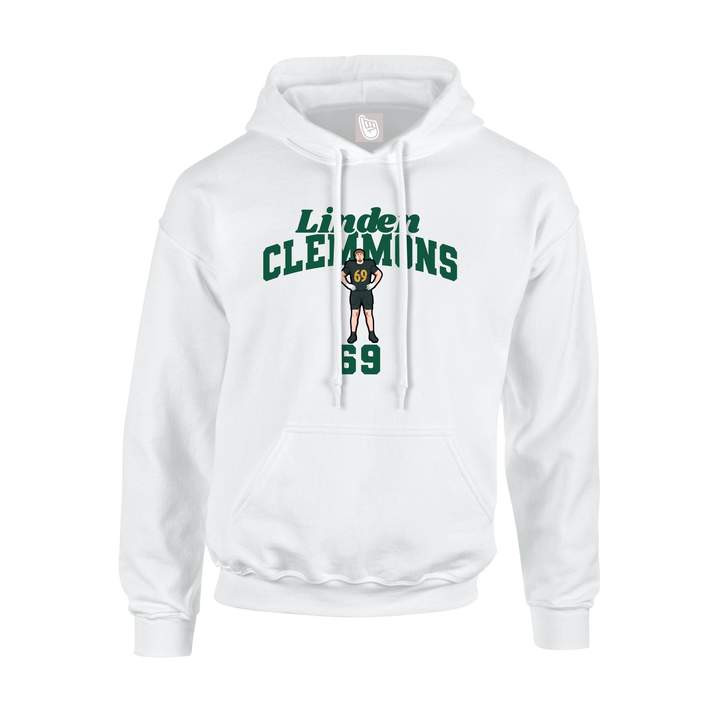 Hoodie — Signature Arch in White