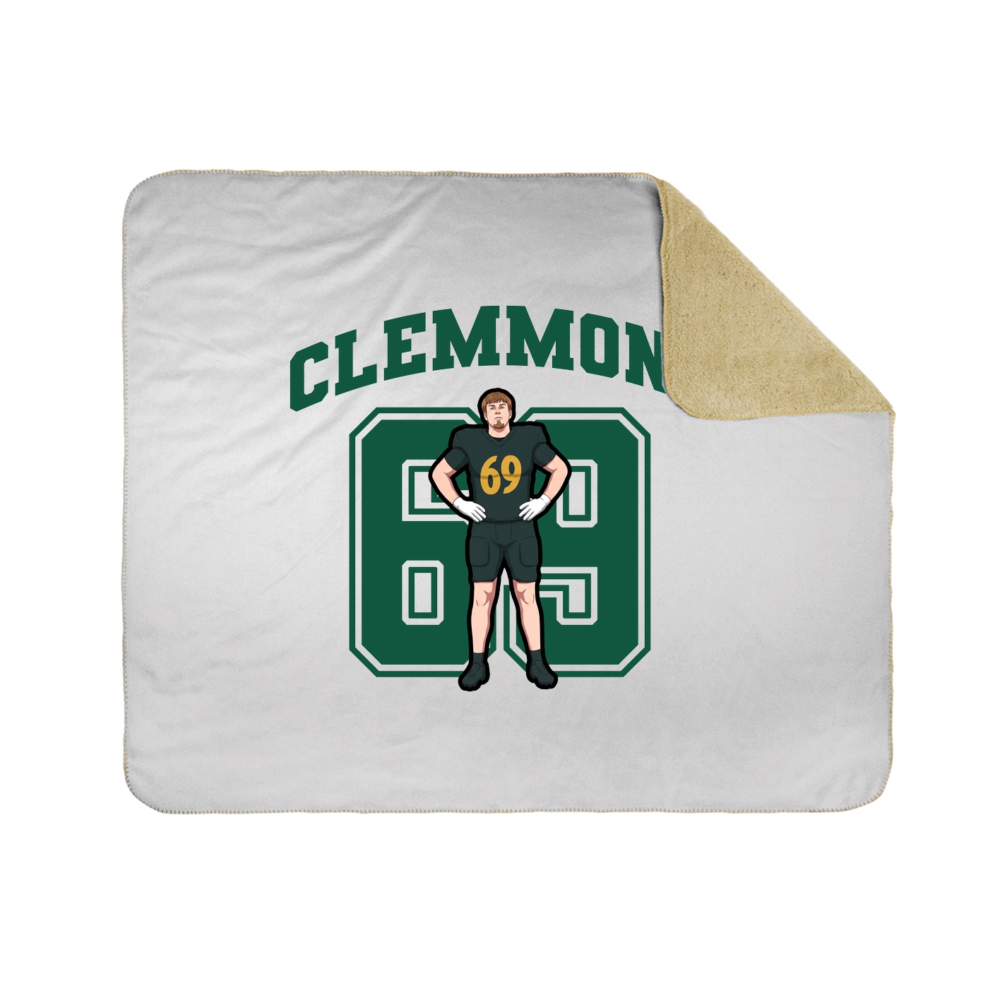 Throw Blanket — Number in White