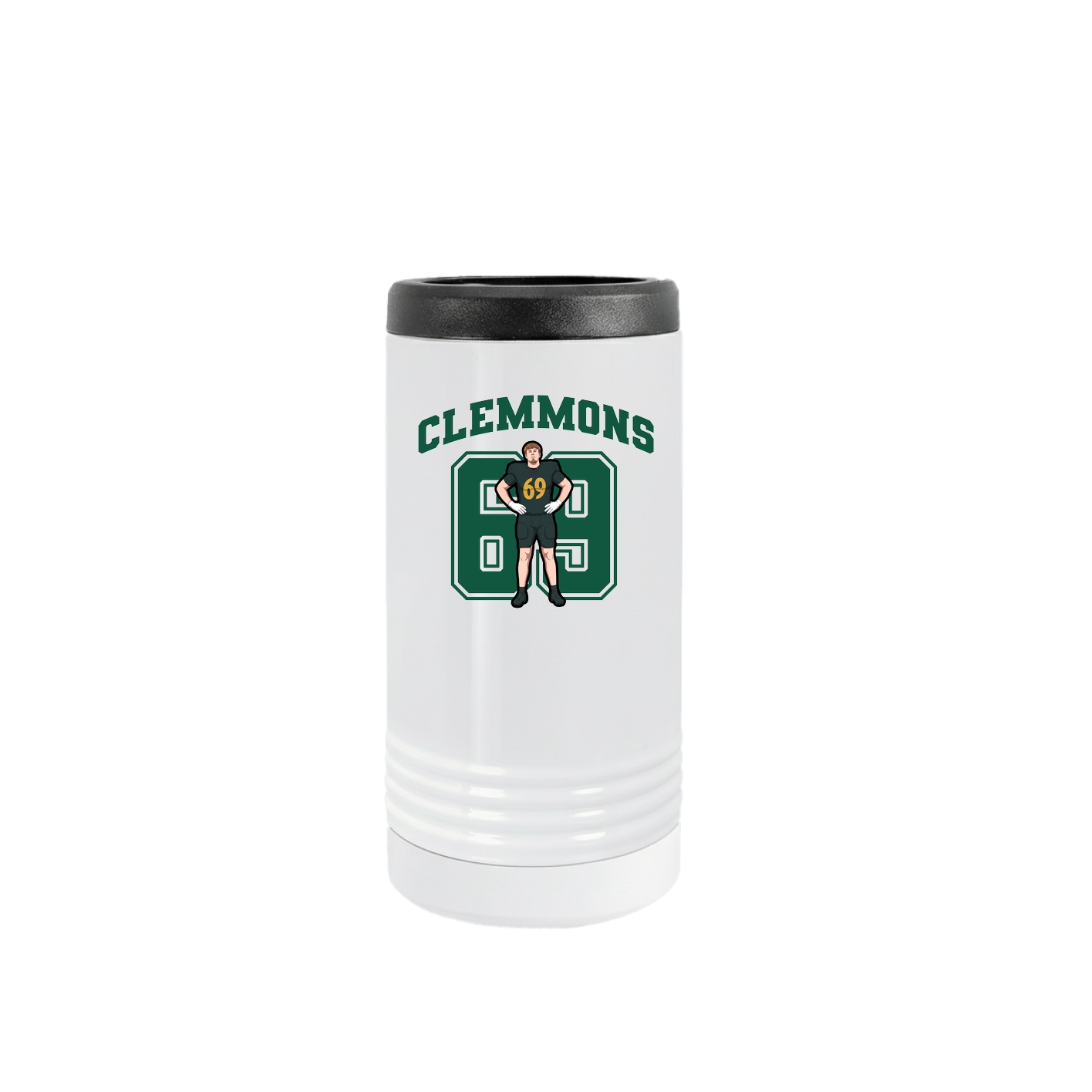 Slim Beverage Holder — Number in White