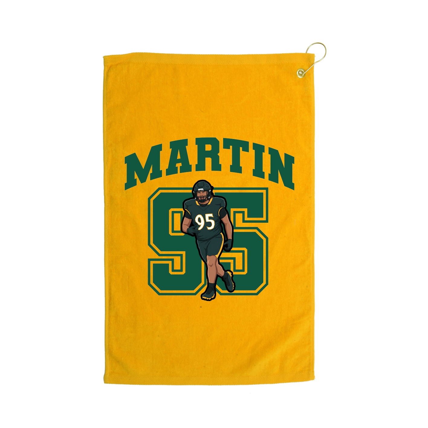 Golf Towel — Number in Gold
