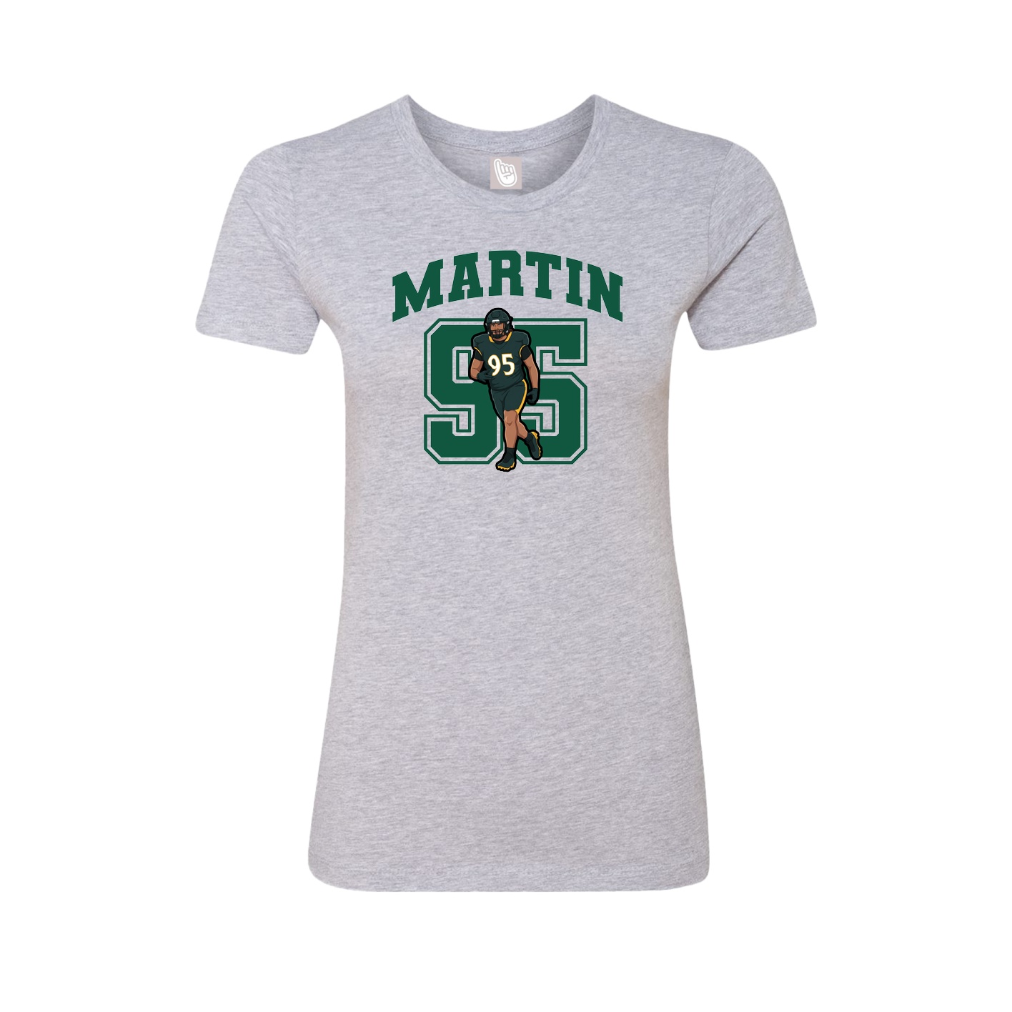 Fitted Women's Tee — Number in Grey