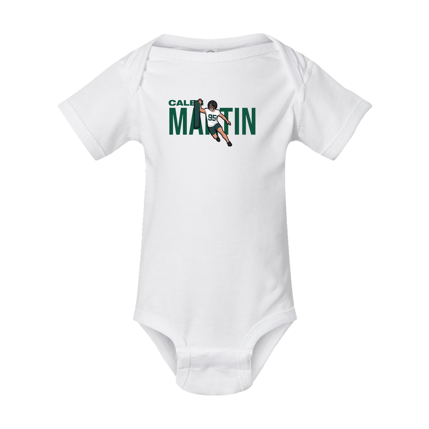 Baby Onesie — Player Name in White