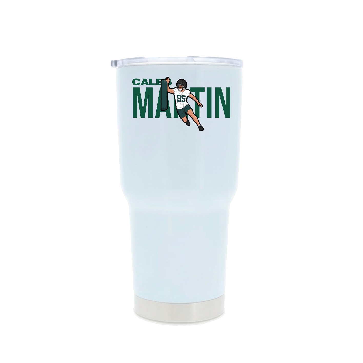 30oz Stainless Steel Tumbler — Player Name in White