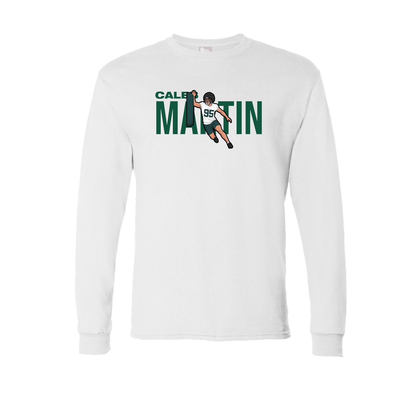 Long Sleeve Tee — Player Name in White