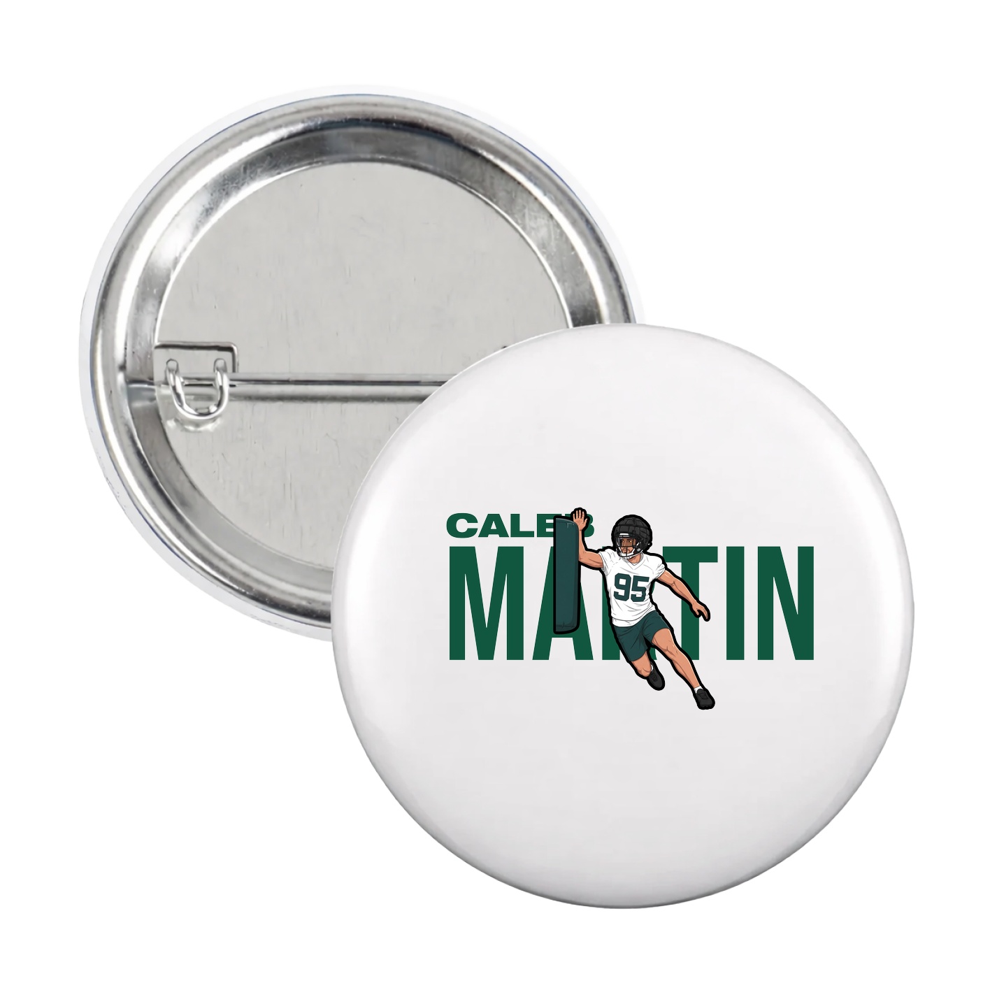 Game Day Button — Player Name in White