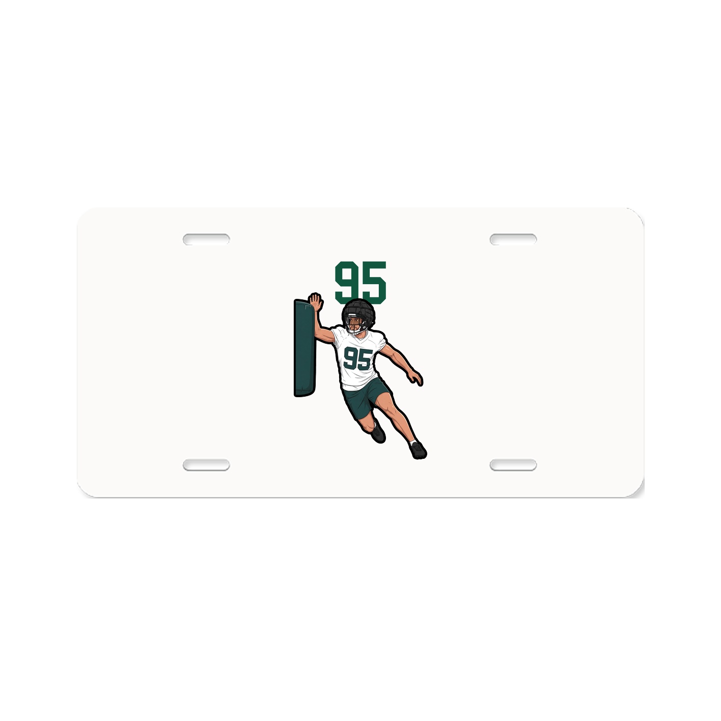 License Plate — Number Top in Classic