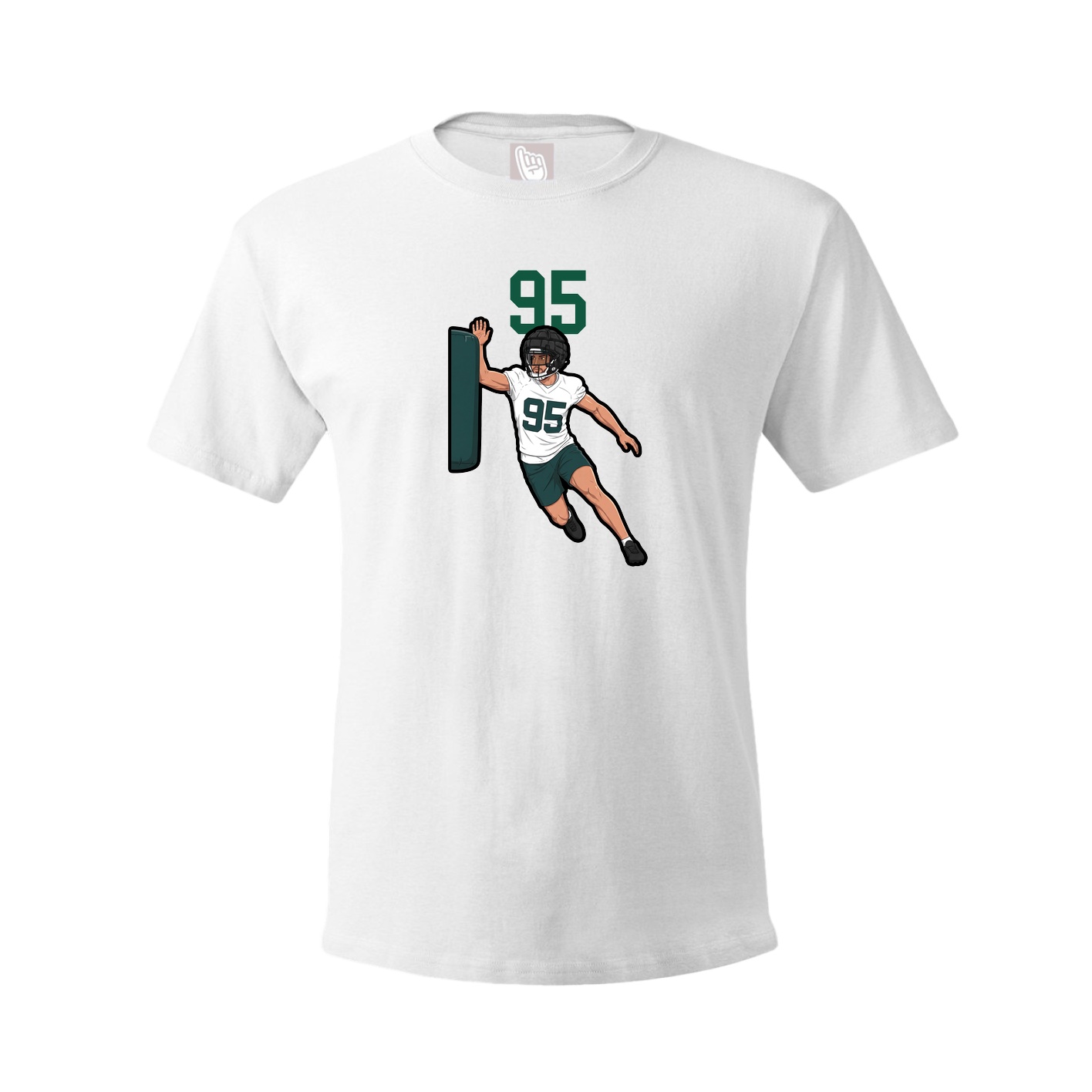 Youth Tee — Number Top in White
