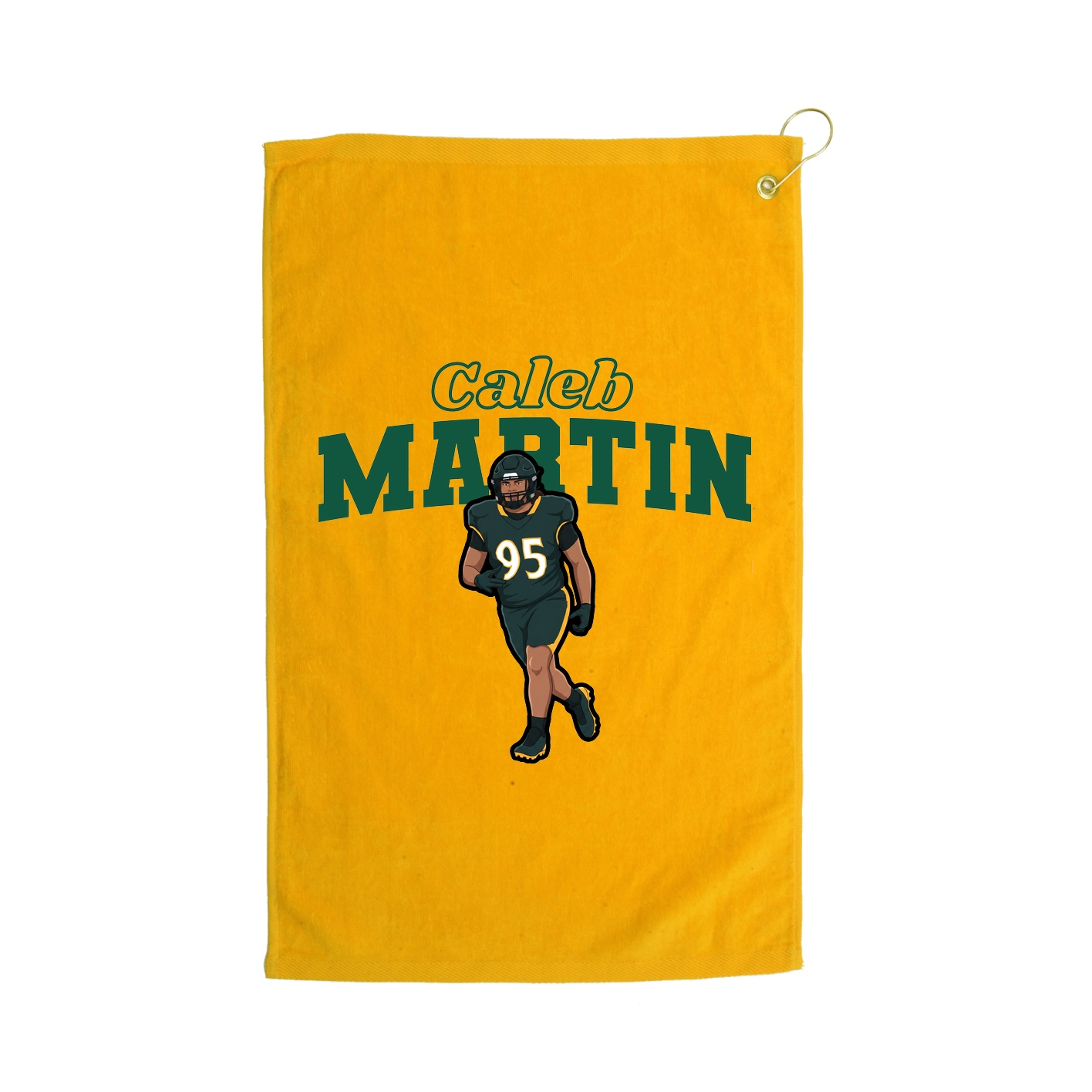 Golf Towel — Name Arch in Gold