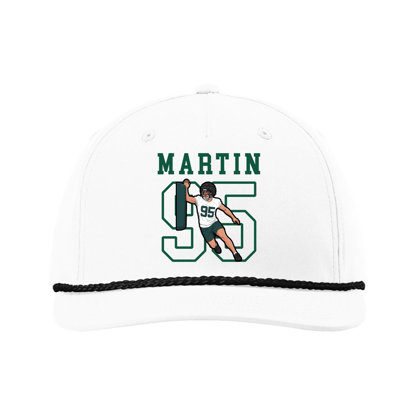 Five-Panel Classic Rope Cap — Shirsey in White