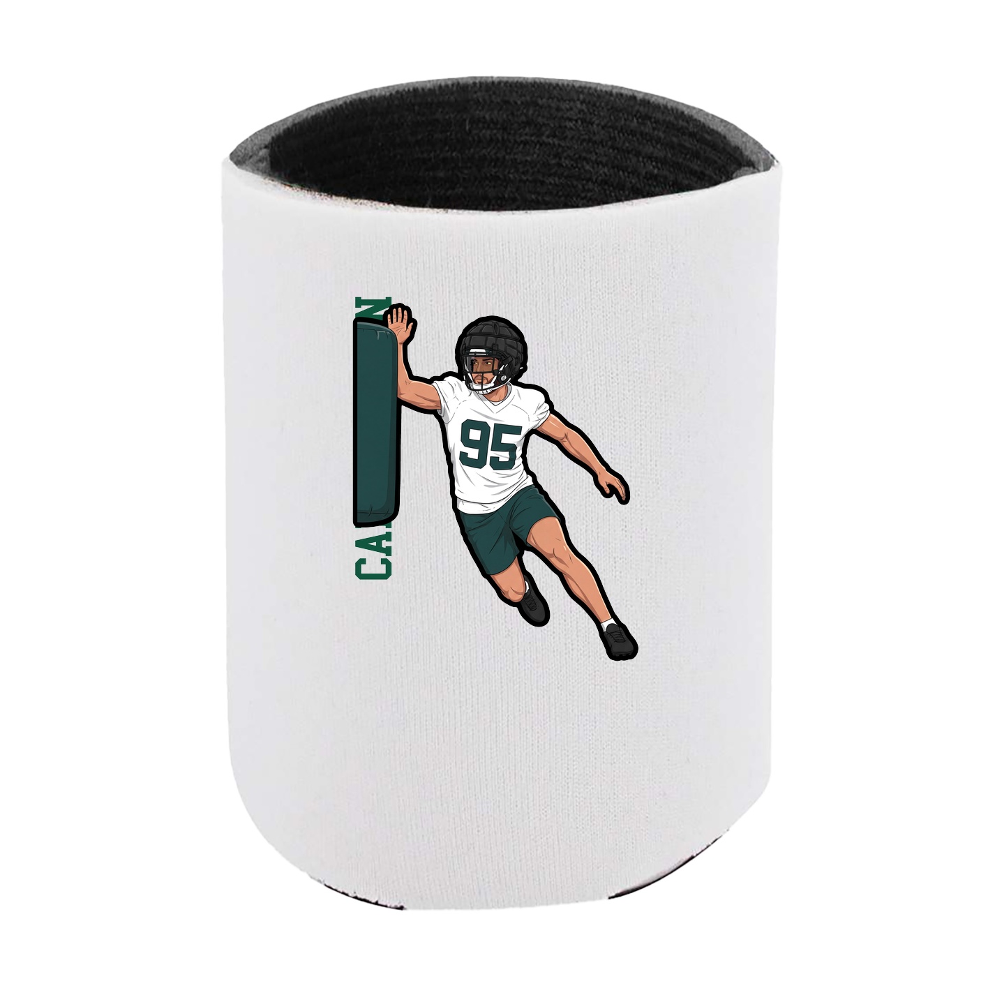 Can Holder — Name Vertical in White
