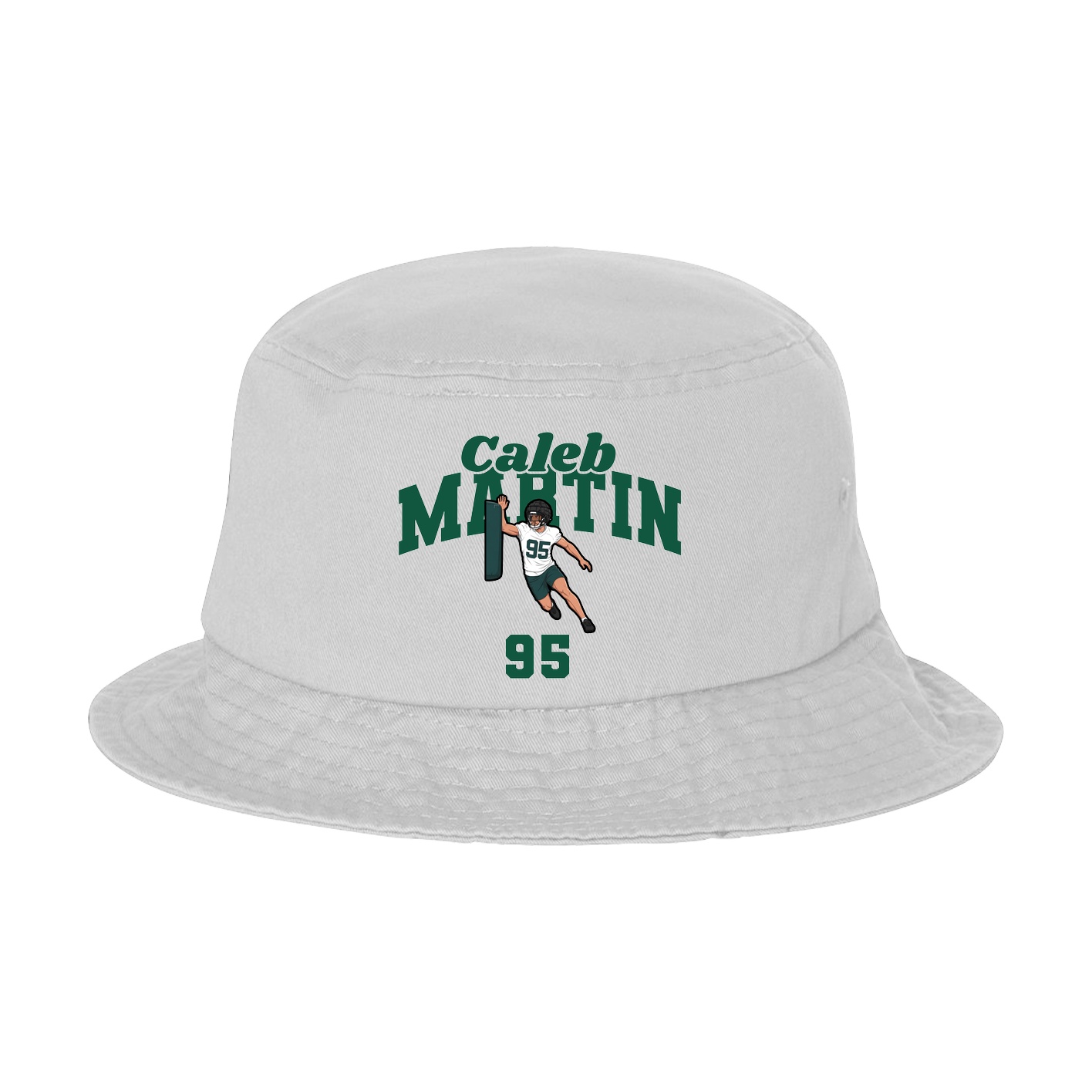 Bucket Cap — Signature Arch in White