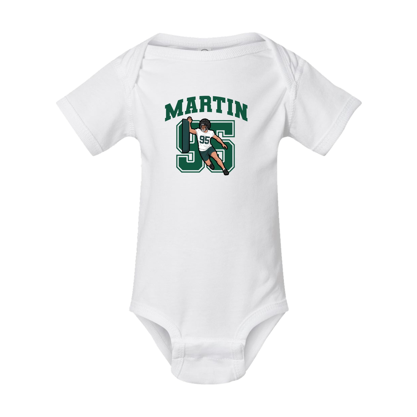 Baby Onesie — Number in White
