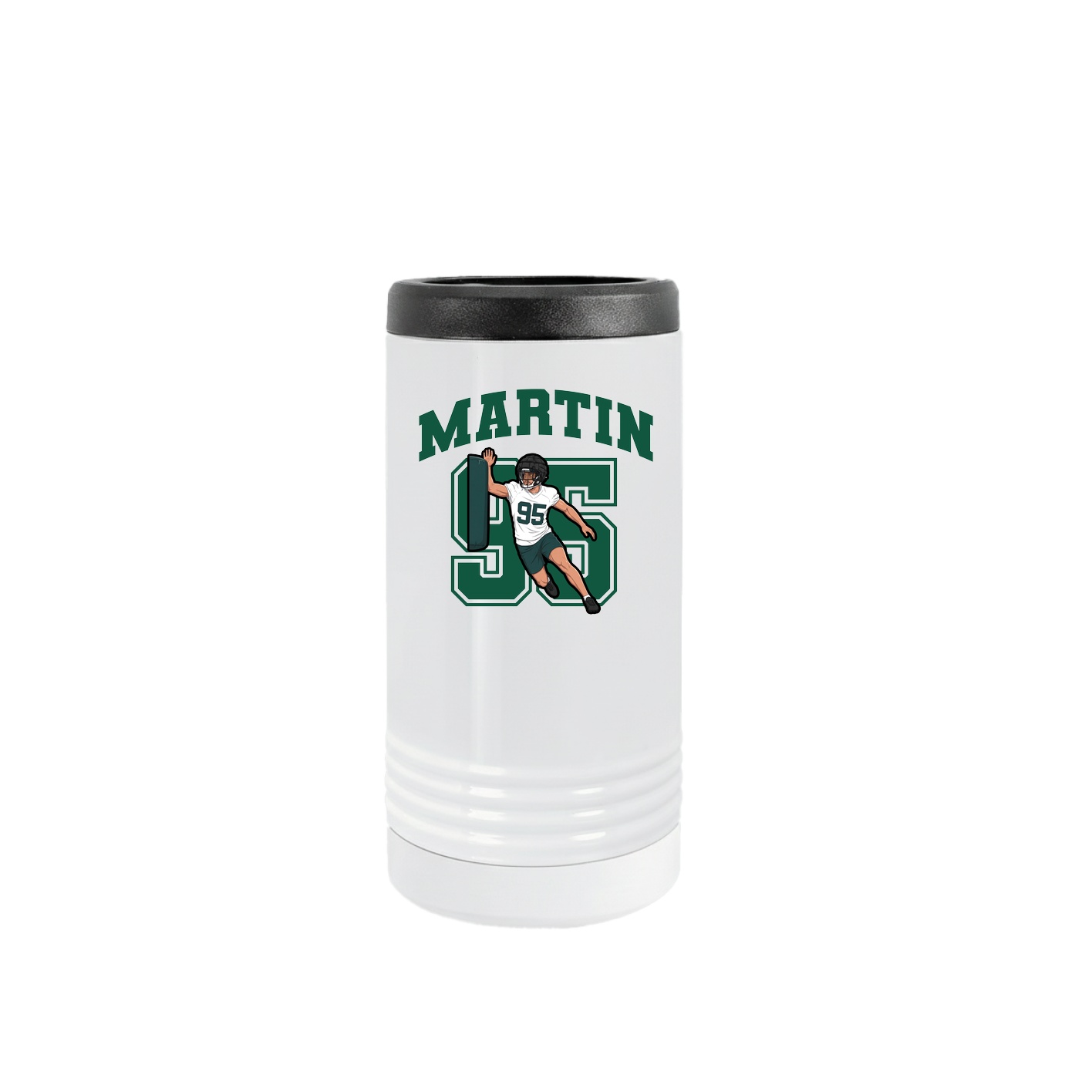 Slim Beverage Holder — Number in White