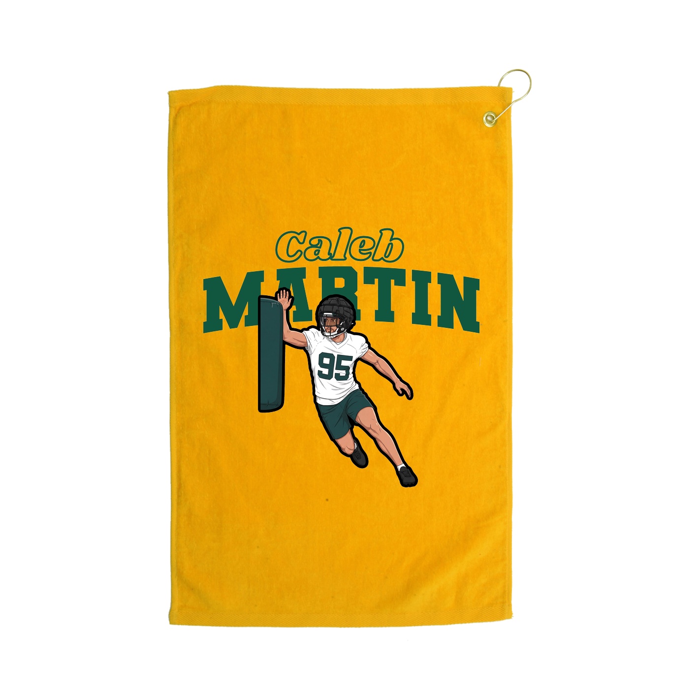Golf Towel — Name Arch in Gold