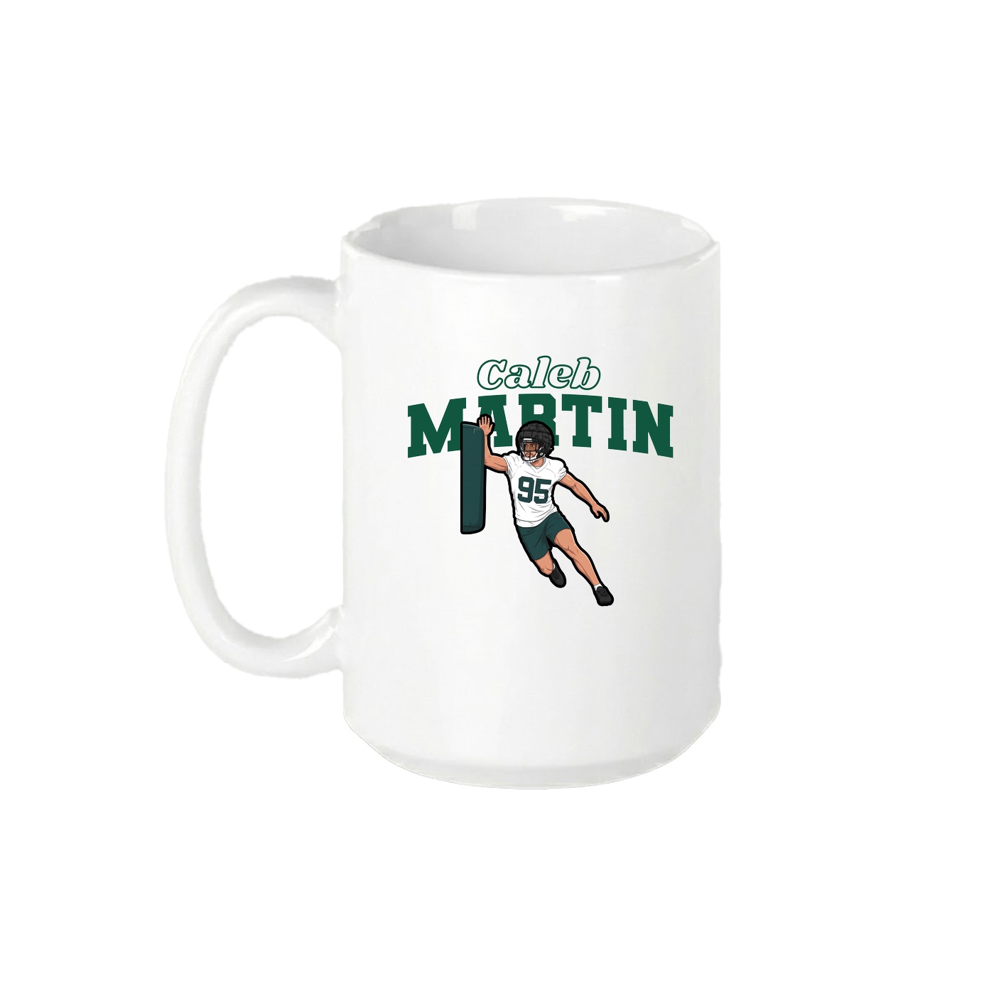 15oz Coffee Mug — Name Arch in White
