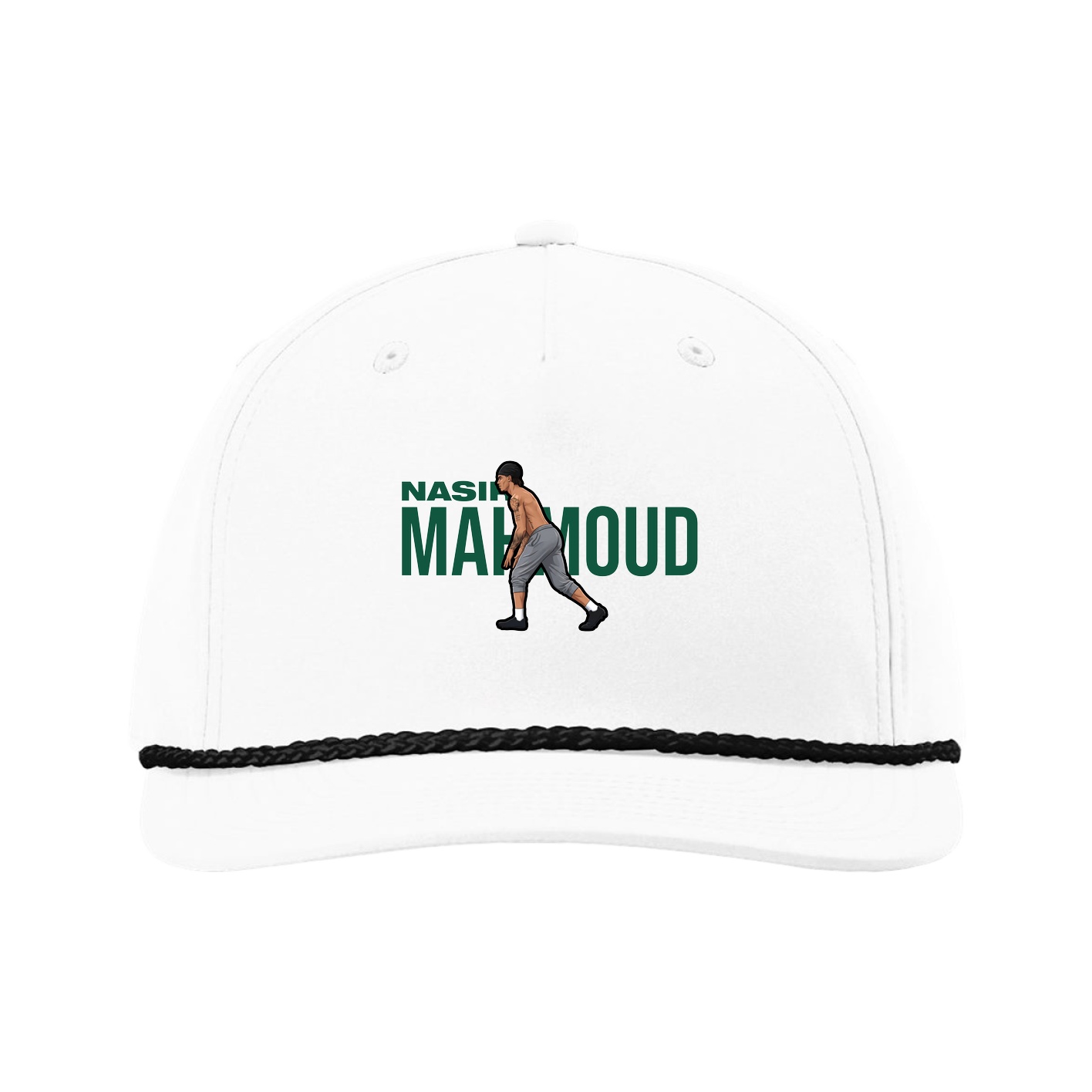 Five-Panel Classic Rope Cap — Player Name in White