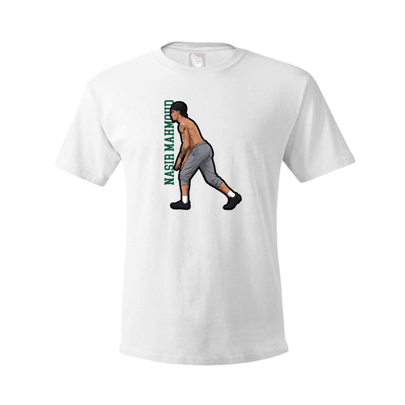 Youth Tee — Name Vertical in White