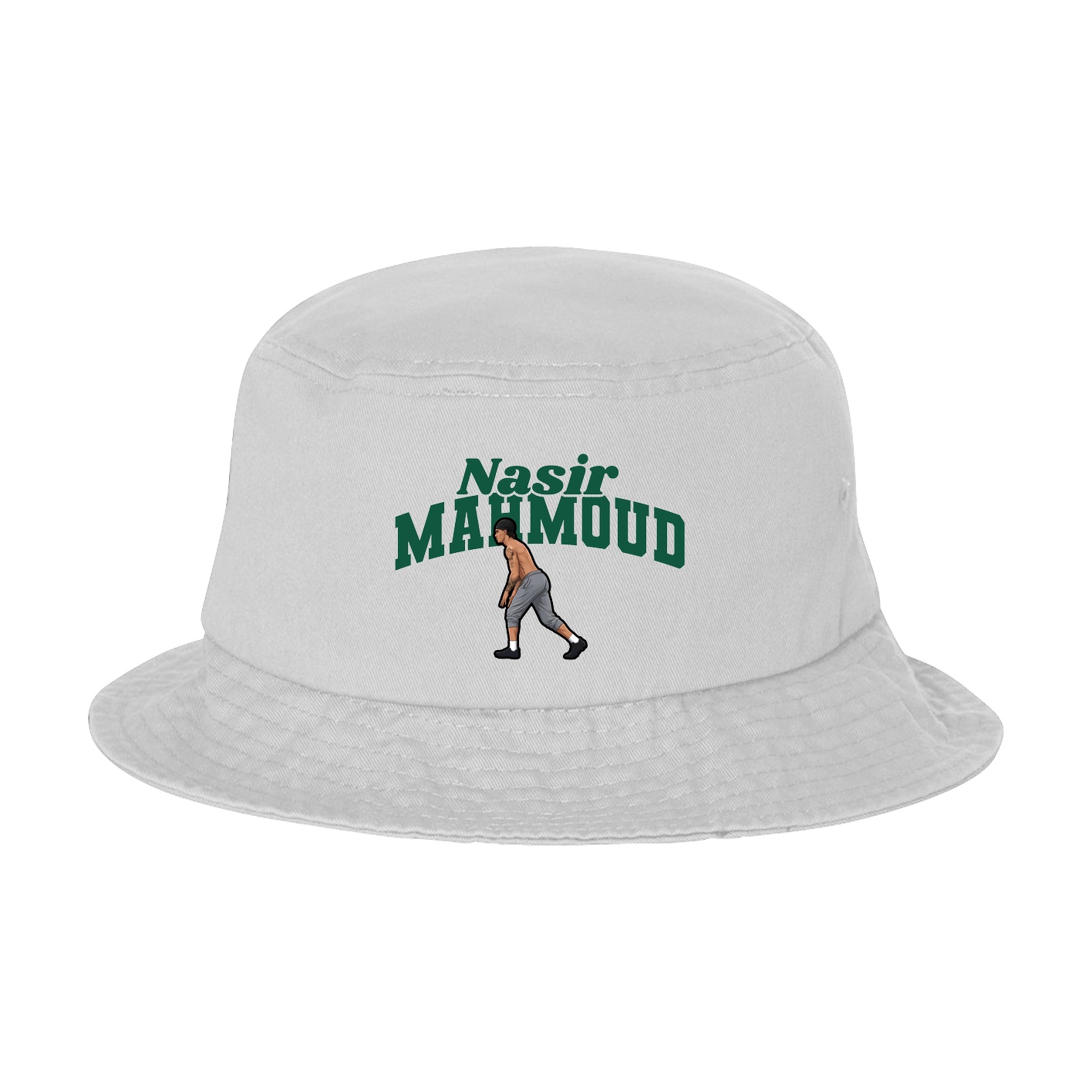 Bucket Cap — Signature Arch in White