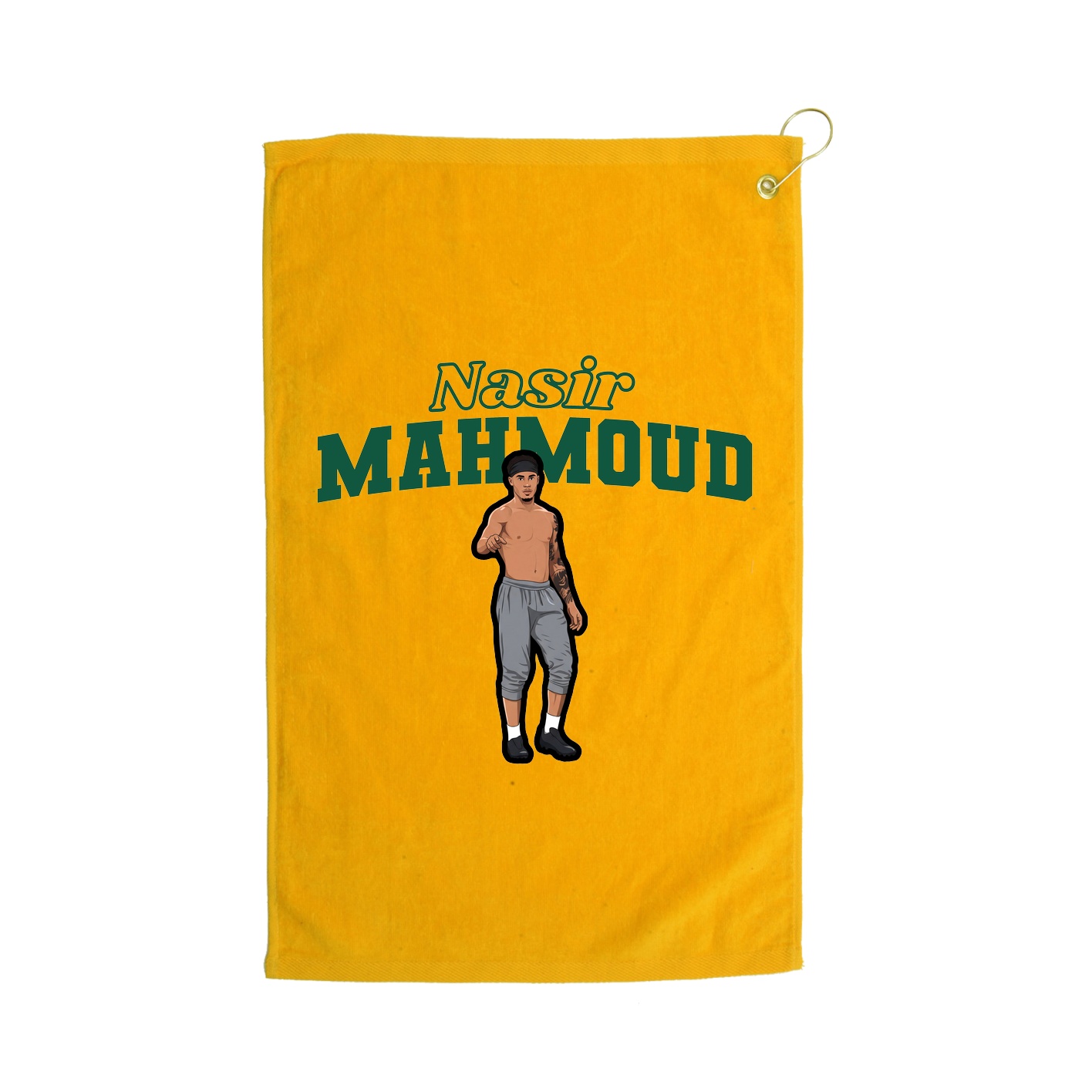 Golf Towel — Name Arch in Gold