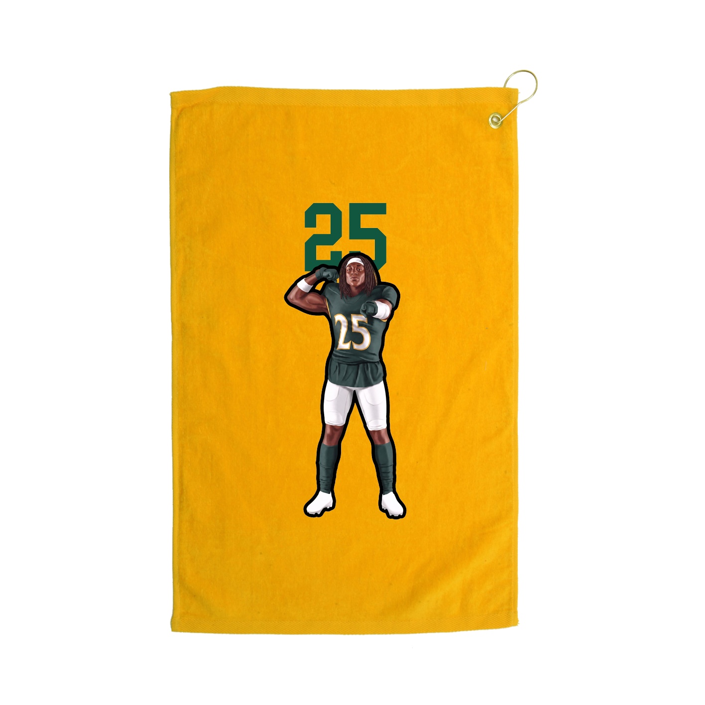 Golf Towel — Number Top in Gold