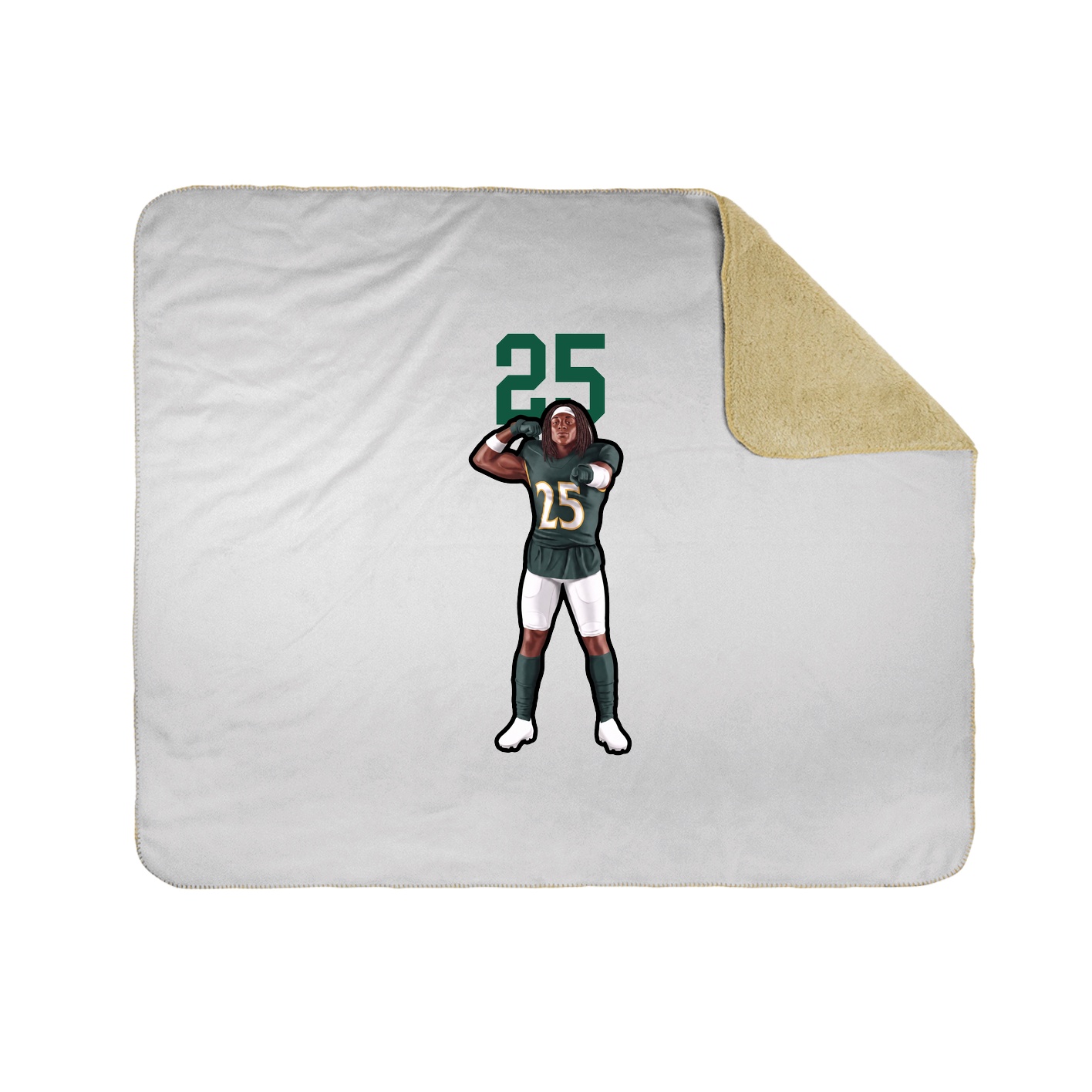 Throw Blanket — Number Top in White