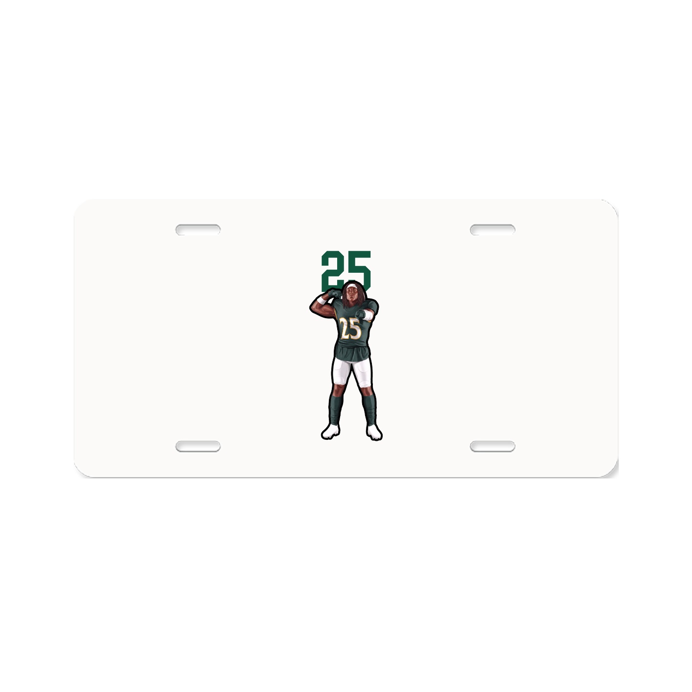 License Plate — Number Top in Classic
