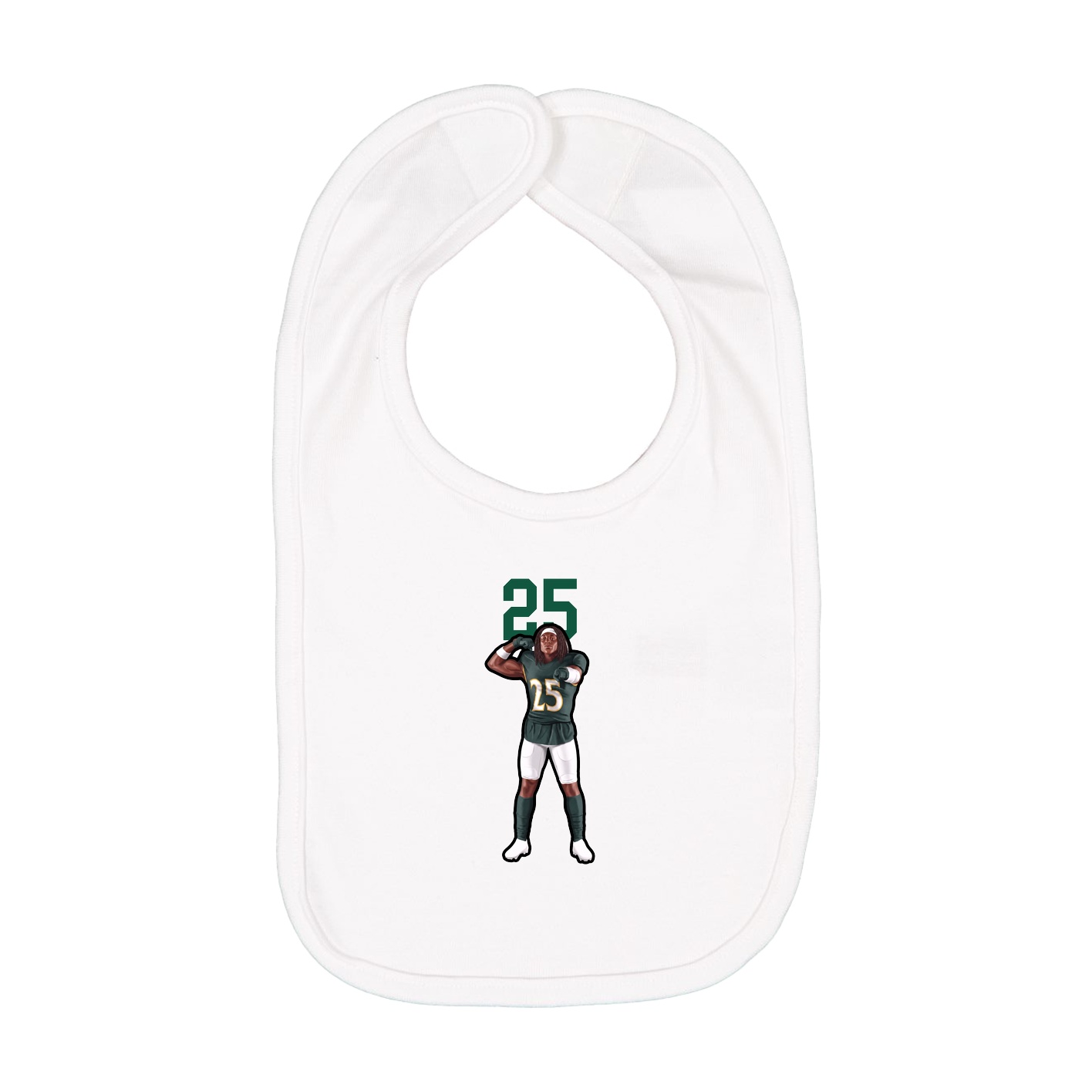 Infant Bib — Number Top in White