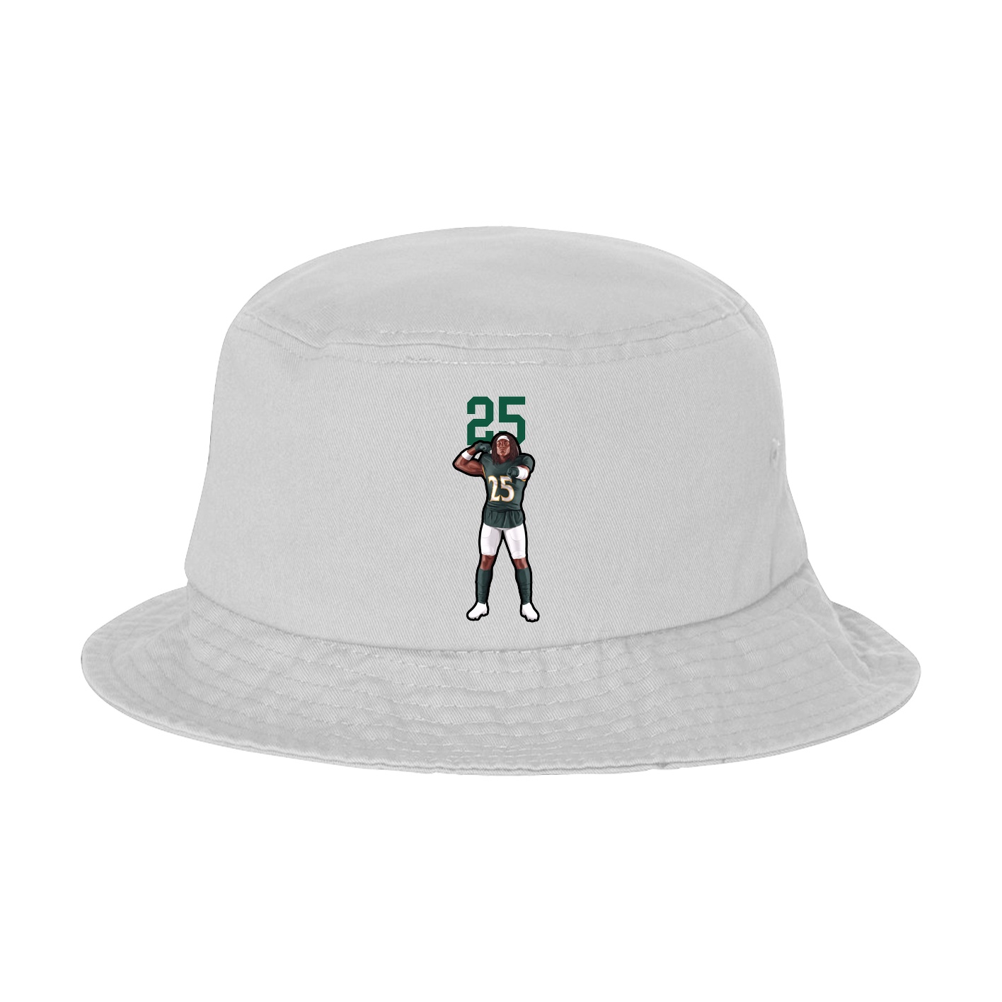 Bucket Cap — Number Top in White