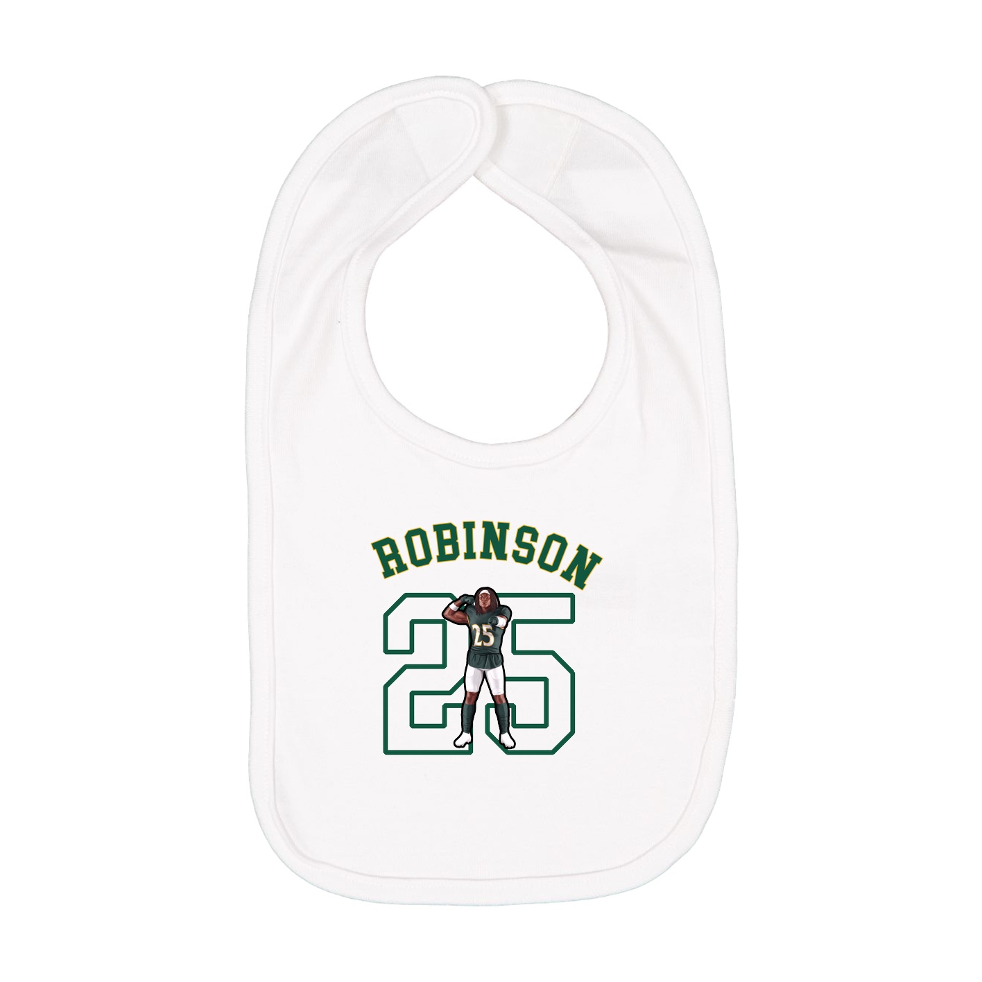 Infant Bib — Shirsey Arch in White