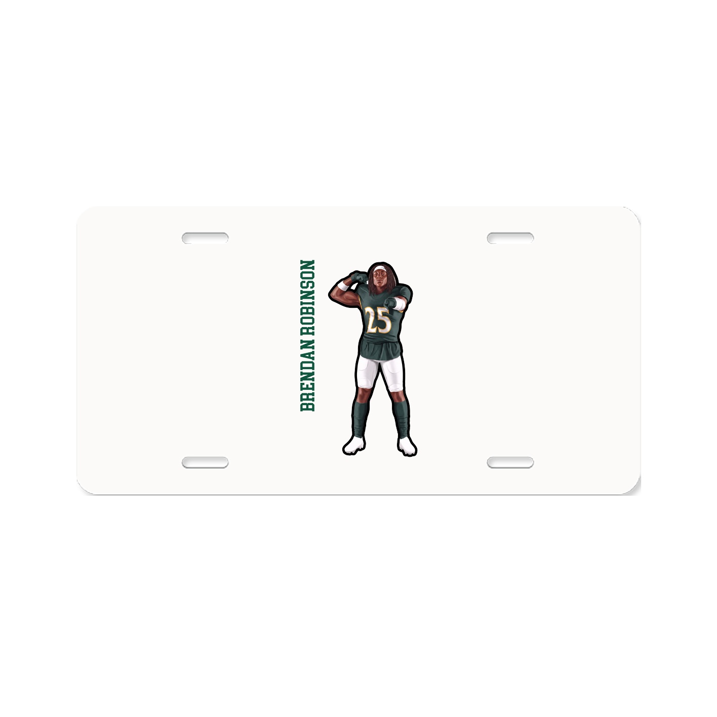 License Plate — Name Vertical in Classic