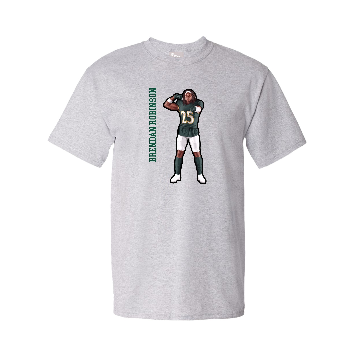 Tee — Name Vertical in Grey