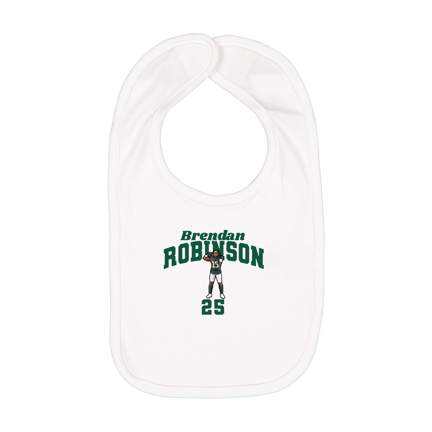 Infant Bib — Signature Arch in White
